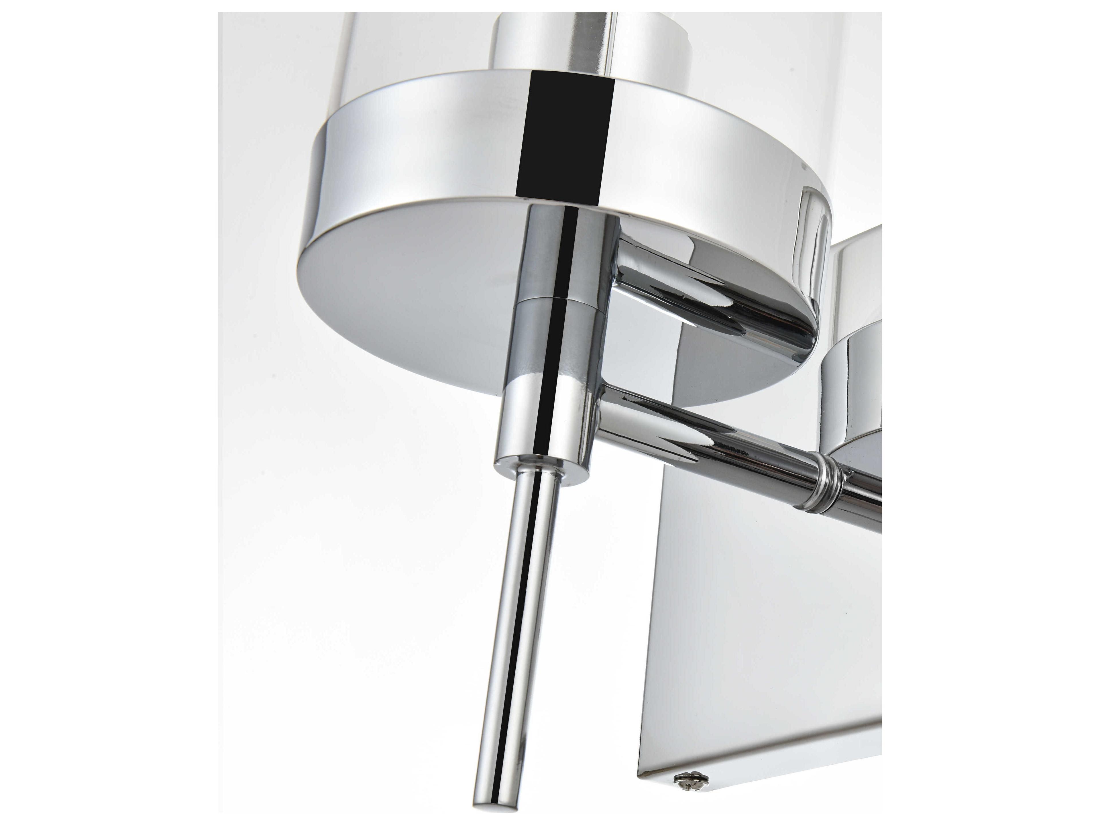 Elegant Lighting Benny 1-Light Chrome Glass Wall Sconce