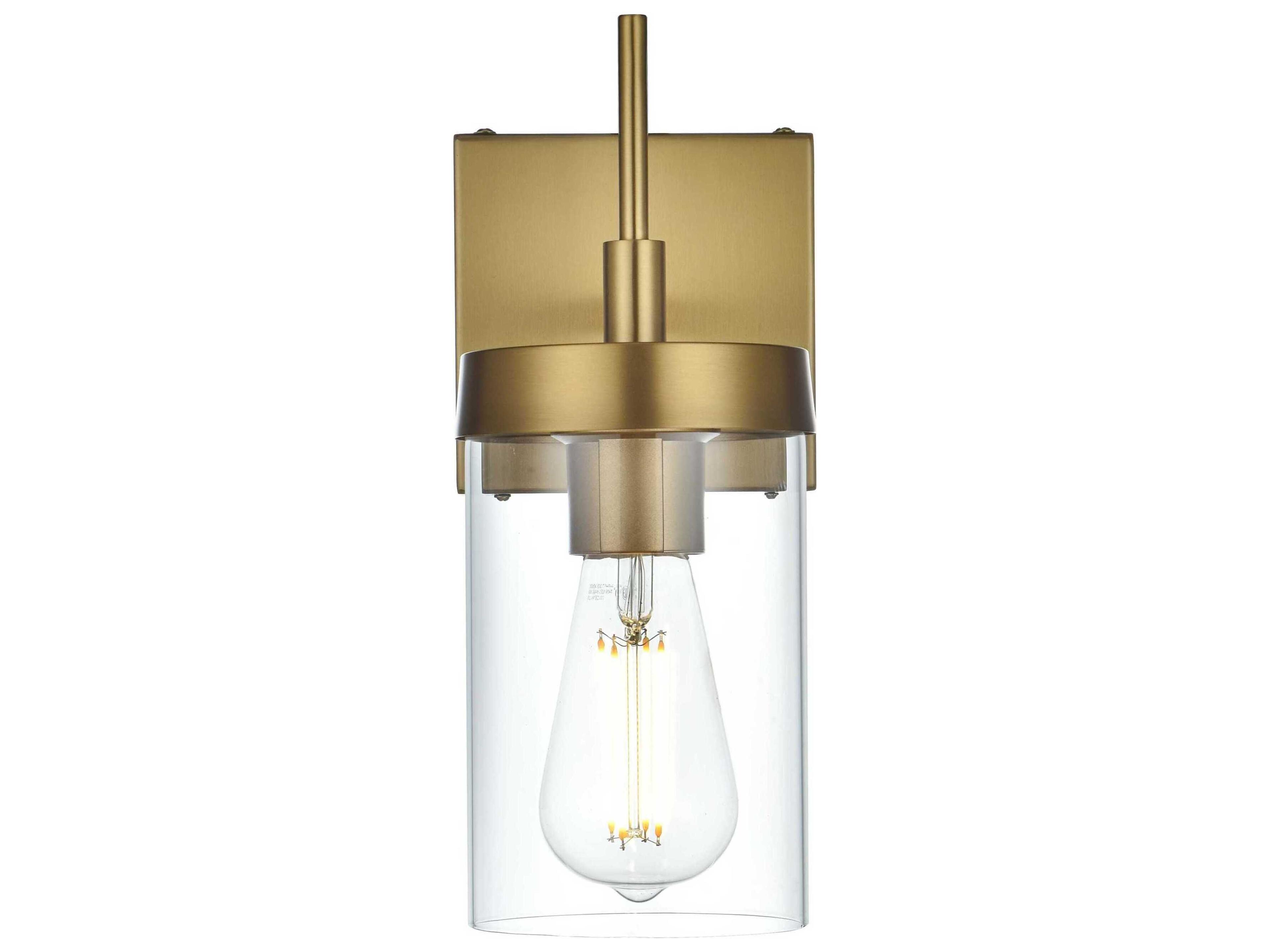Elegant Lighting Taryin 1-Light Satin Gold Wall Sconce