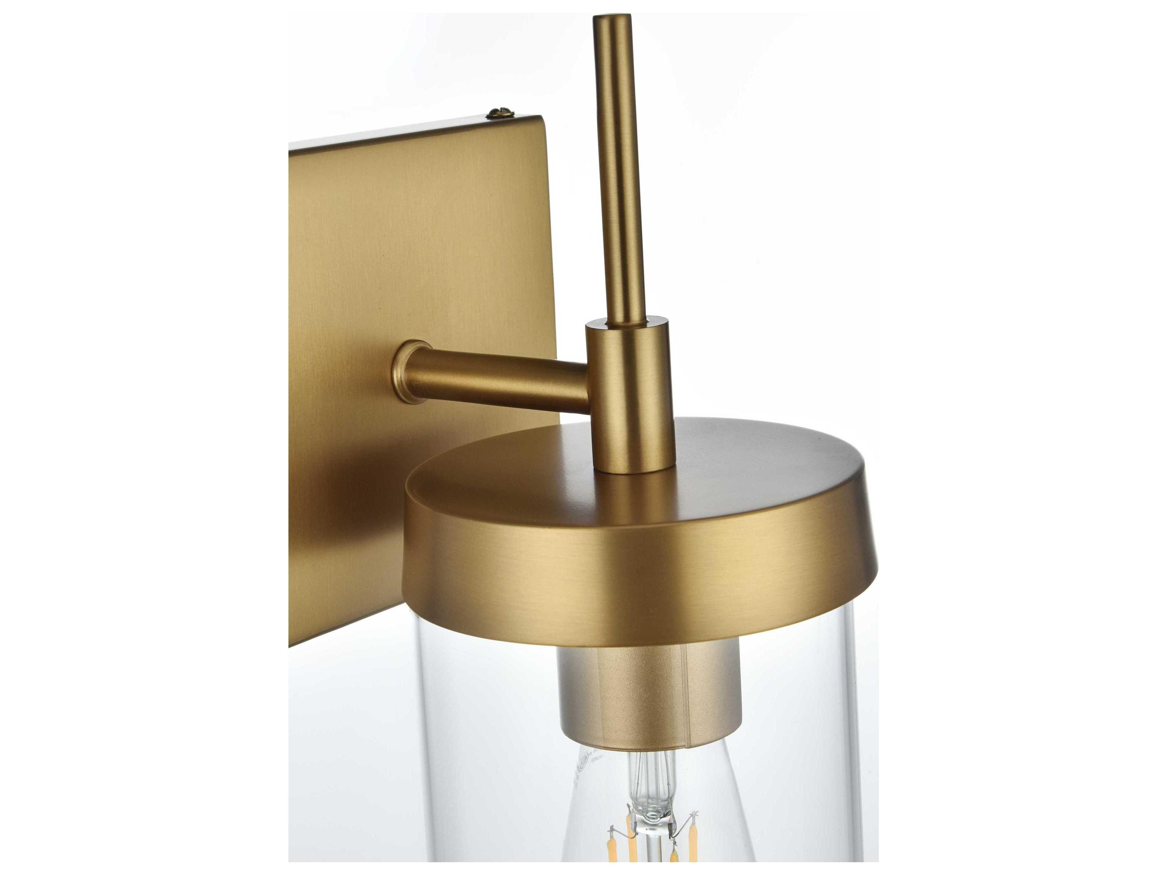 Elegant Lighting Taryin 1-Light Satin Gold Wall Sconce
