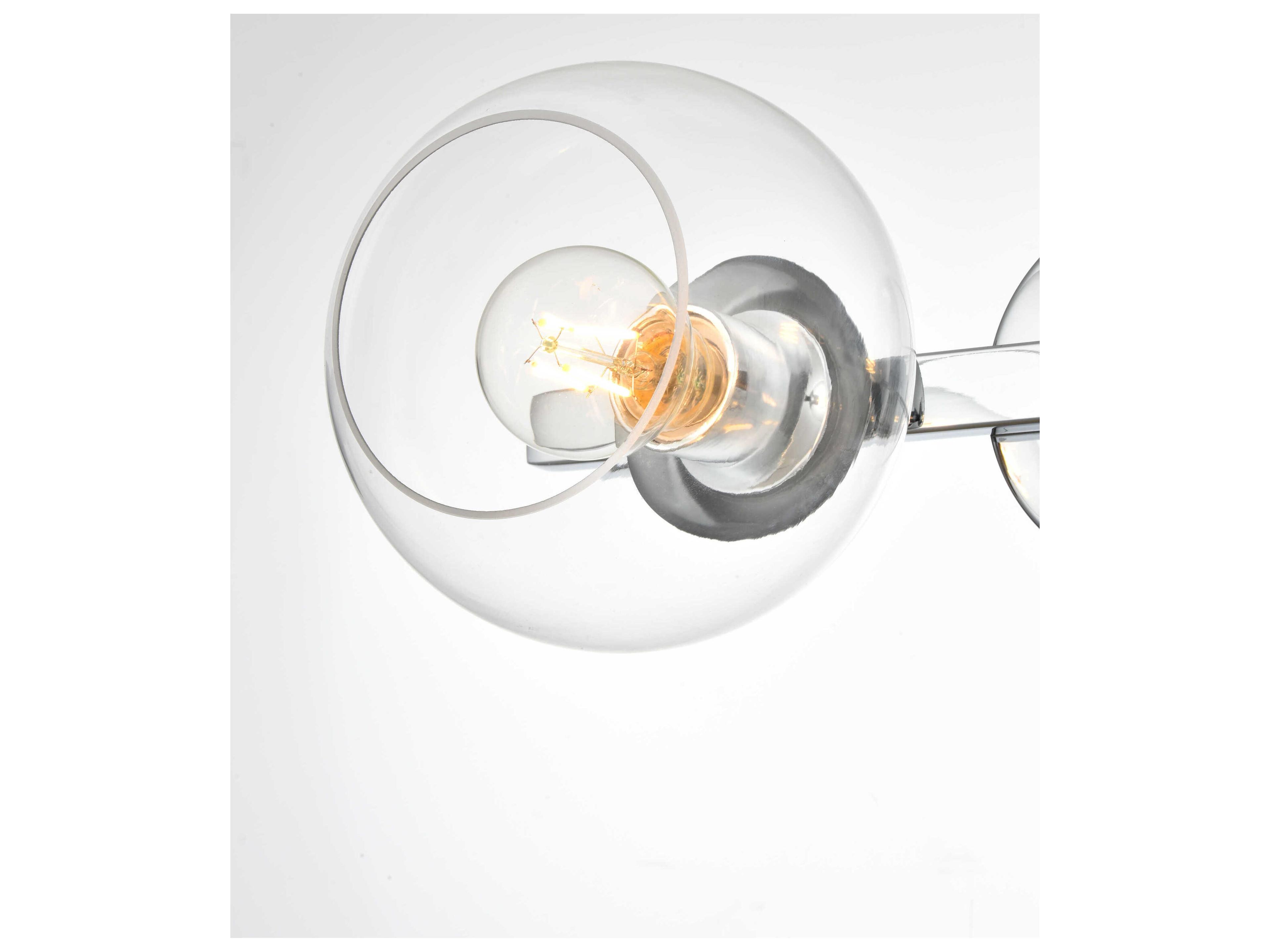 Elegant Lighting Rogelio 2-Light Chrome Glass Vanity Light