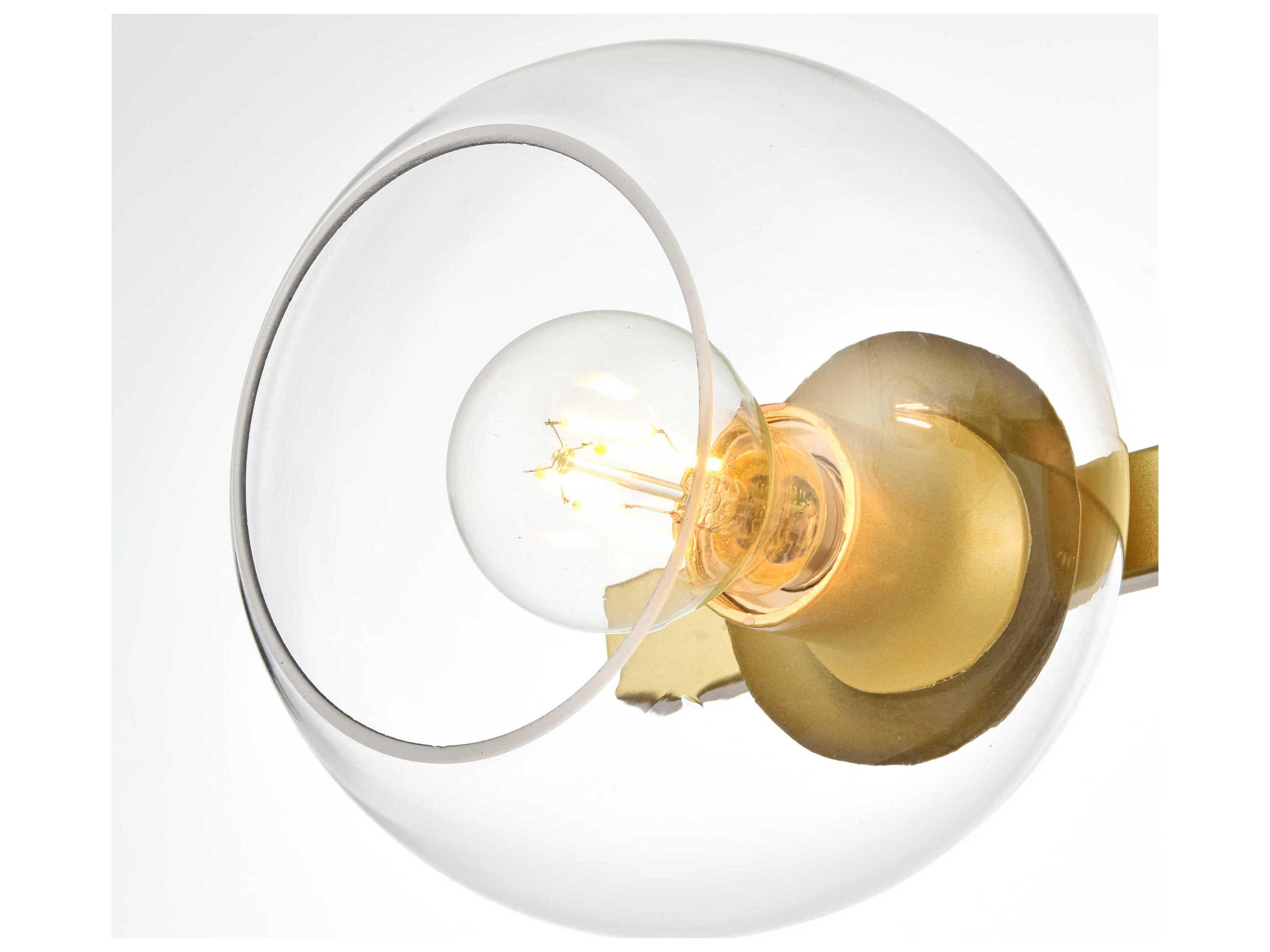 Elegant Lighting Rogelio 3-Light Brass Glass Vanity Light