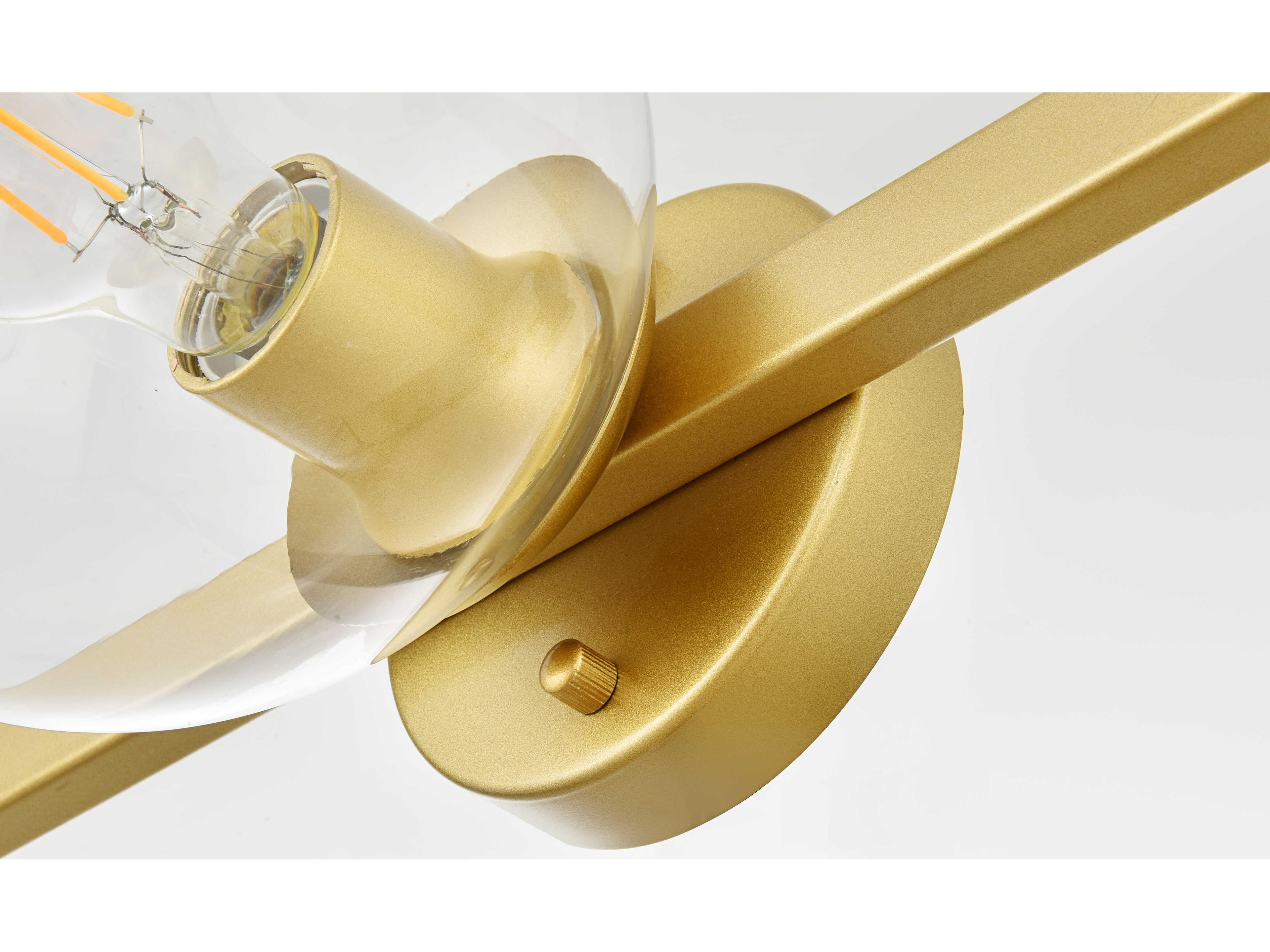 Elegant Lighting Rogelio 3-Light Brass Glass Vanity Light