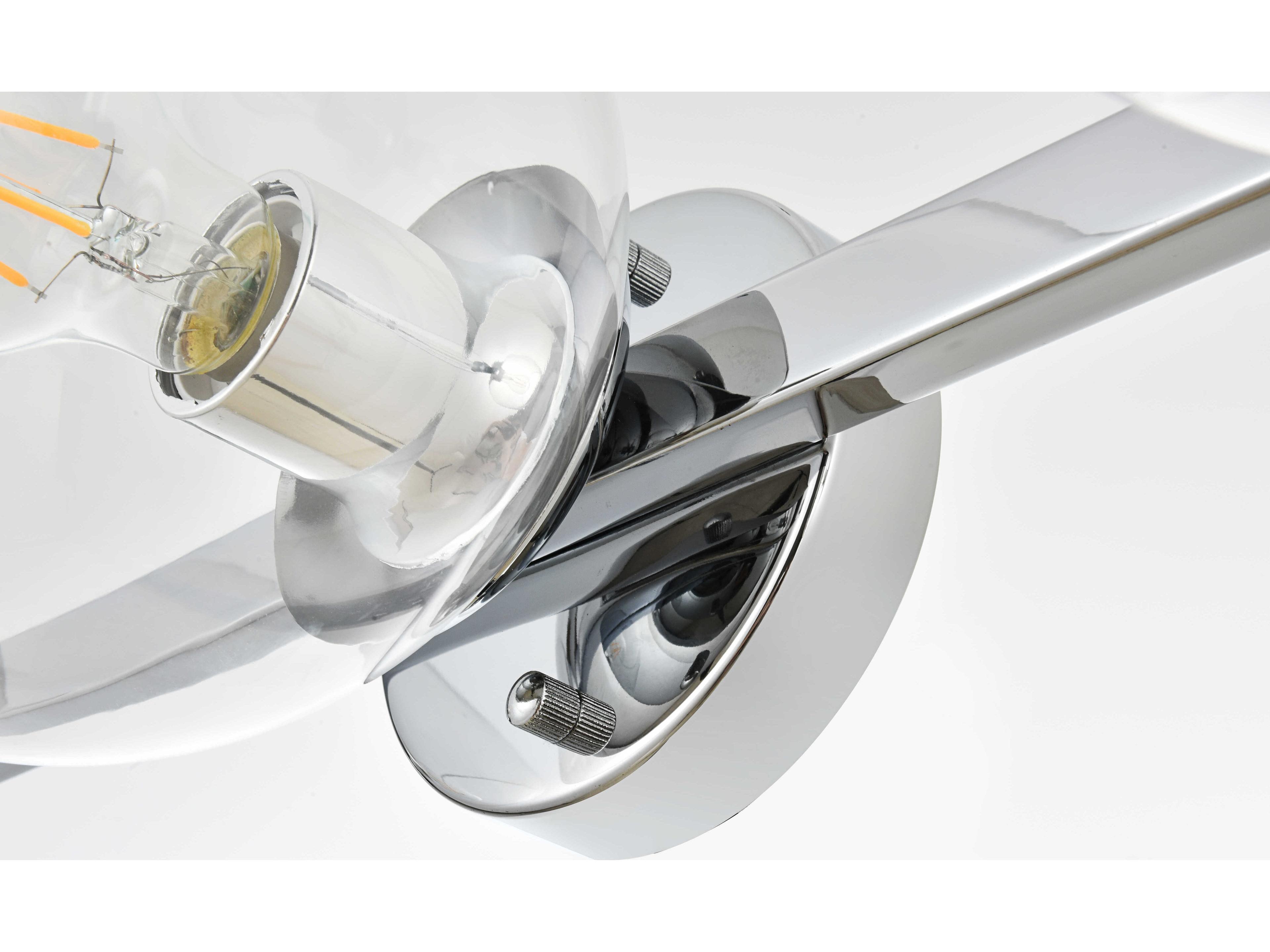 Elegant Lighting Rogelio 3-Light Chrome Glass Vanity Light