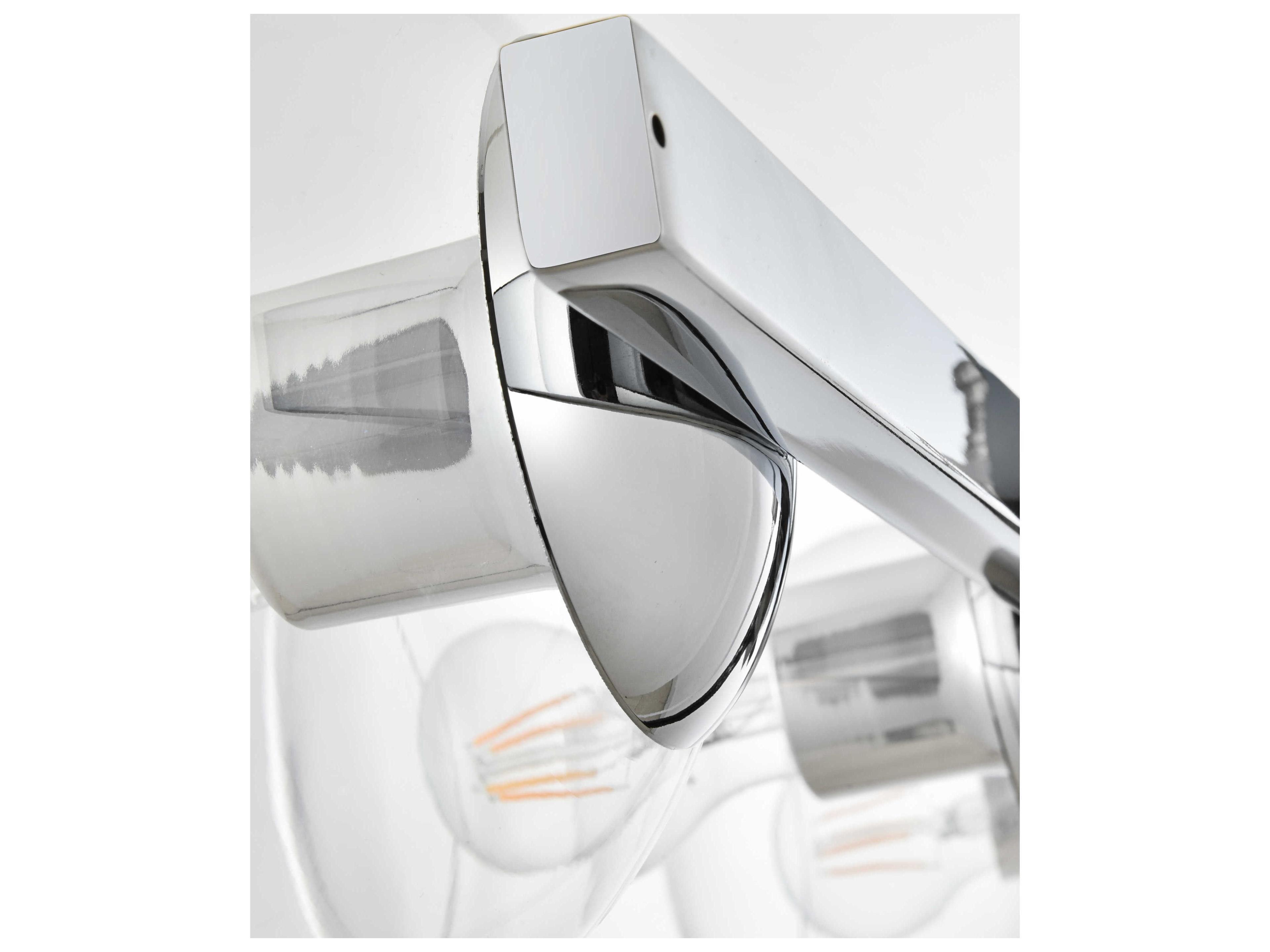 Elegant Lighting Rogelio 3-Light Chrome Glass Vanity Light