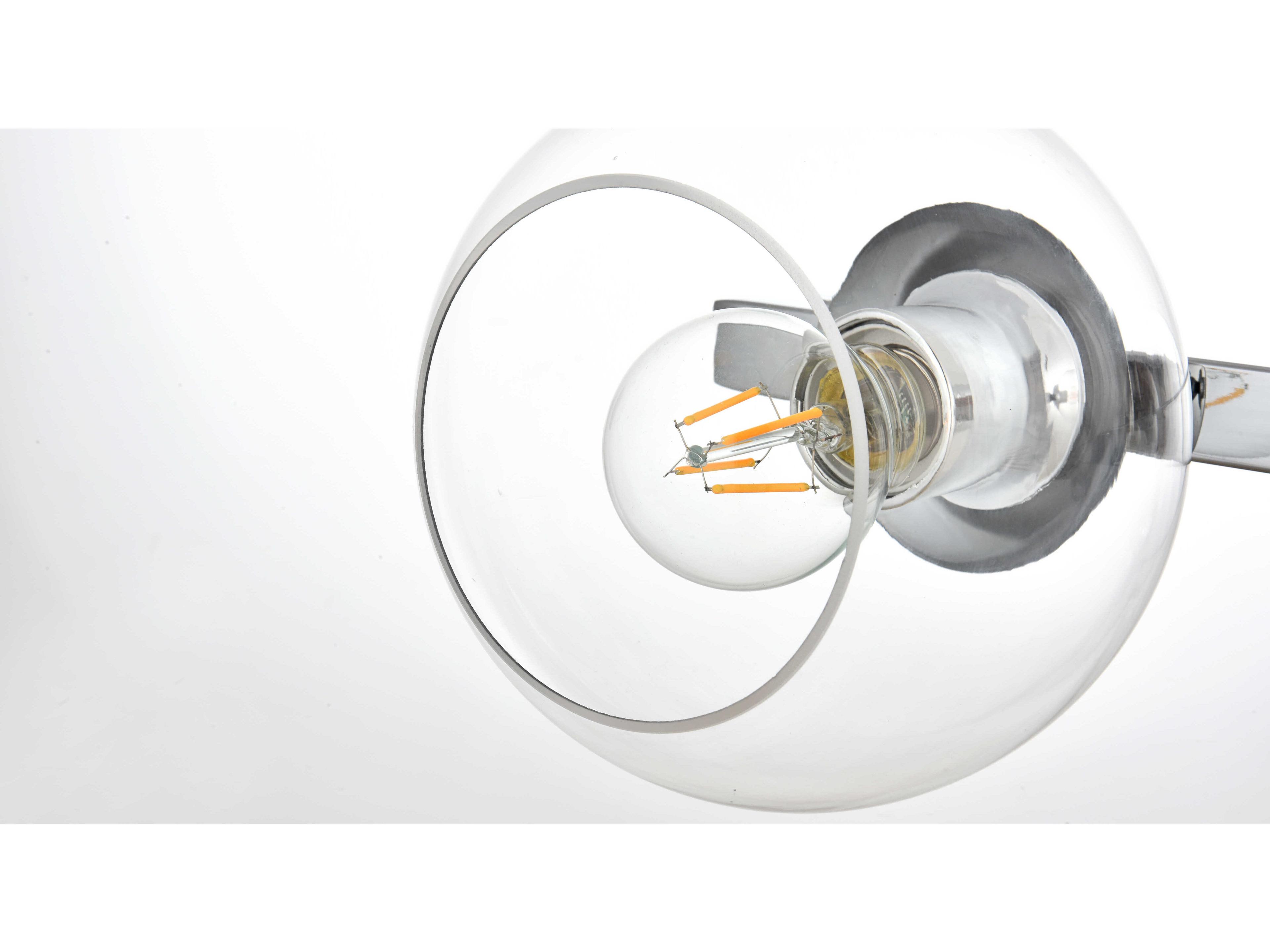 Elegant Lighting Rogelio 4-Light Chrome Glass Vanity Light