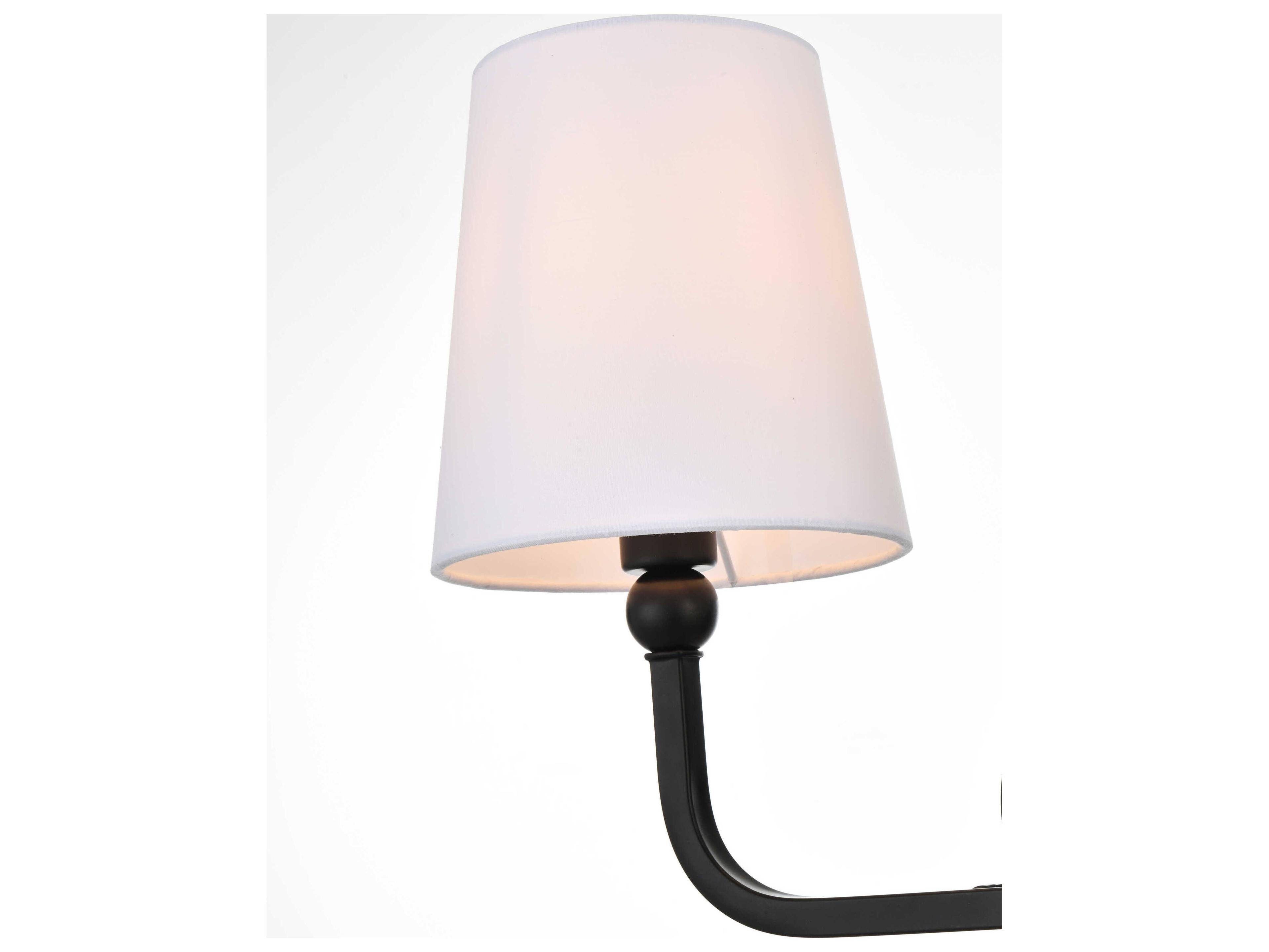 Elegant Lighting Colson 2-Light Black Glass Vanity Light