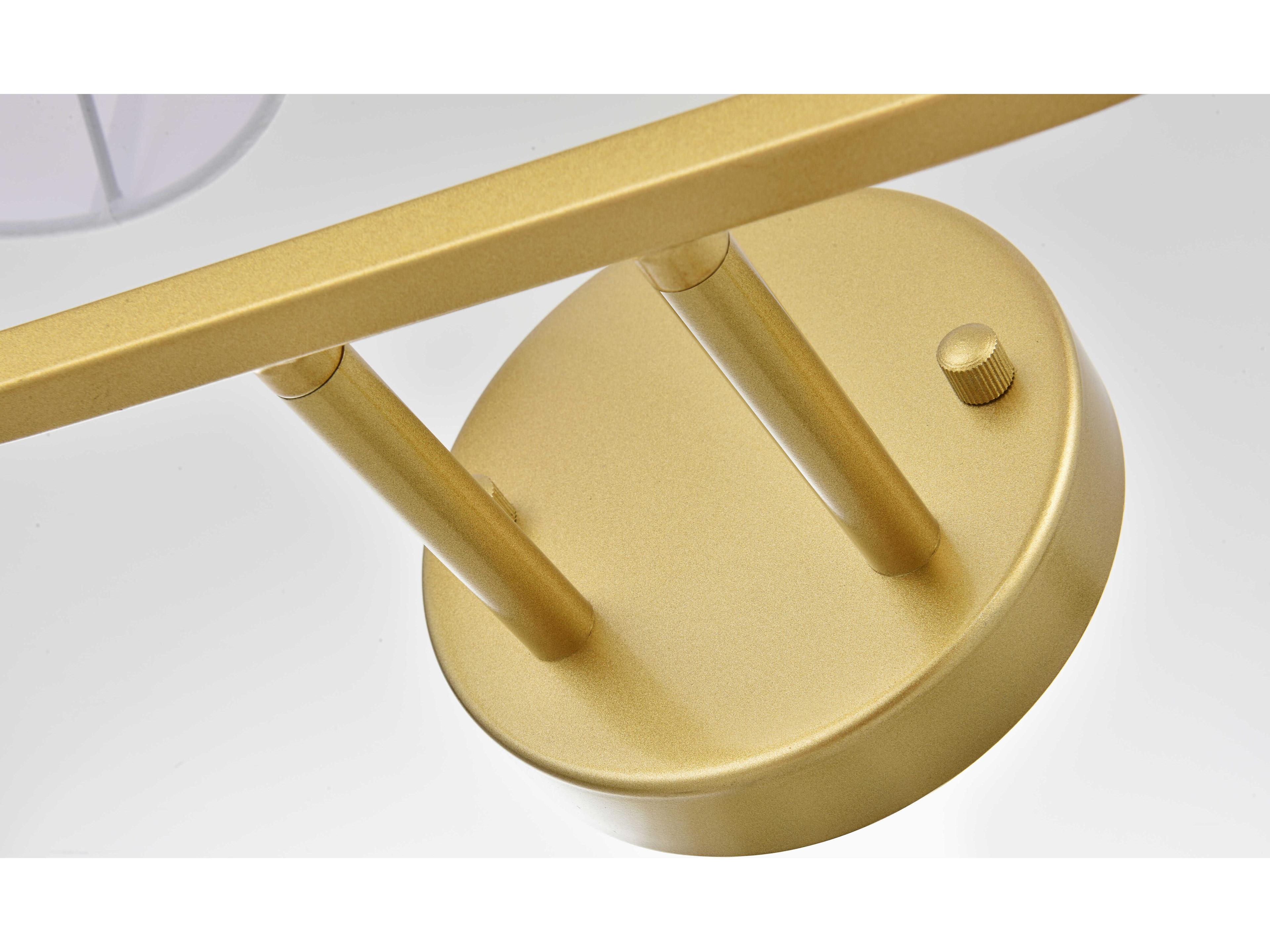 Elegant Lighting Colson 2-Light Brass Glass Vanity Light