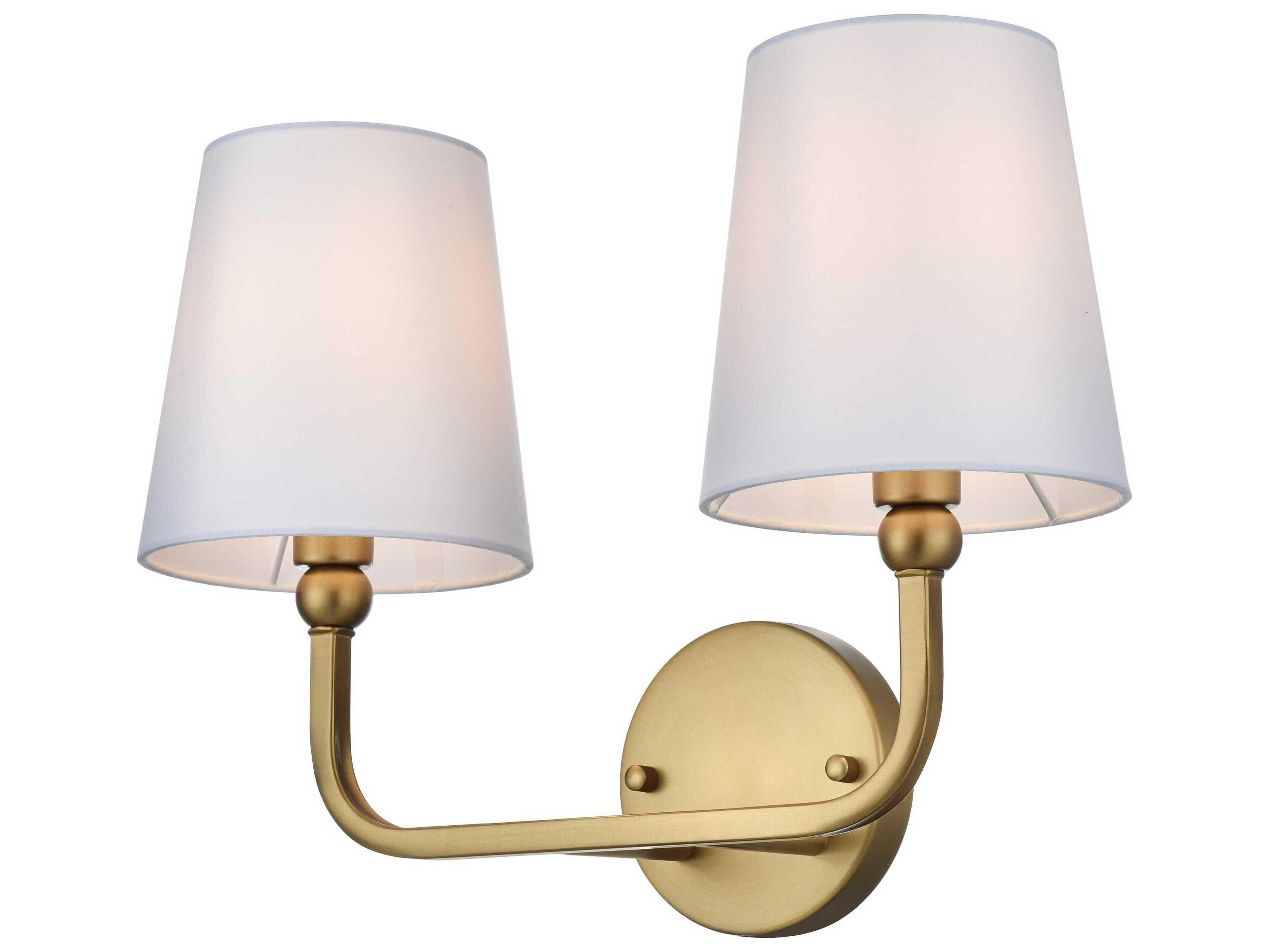 Senna 2-Light Satin Gold Vanity Light