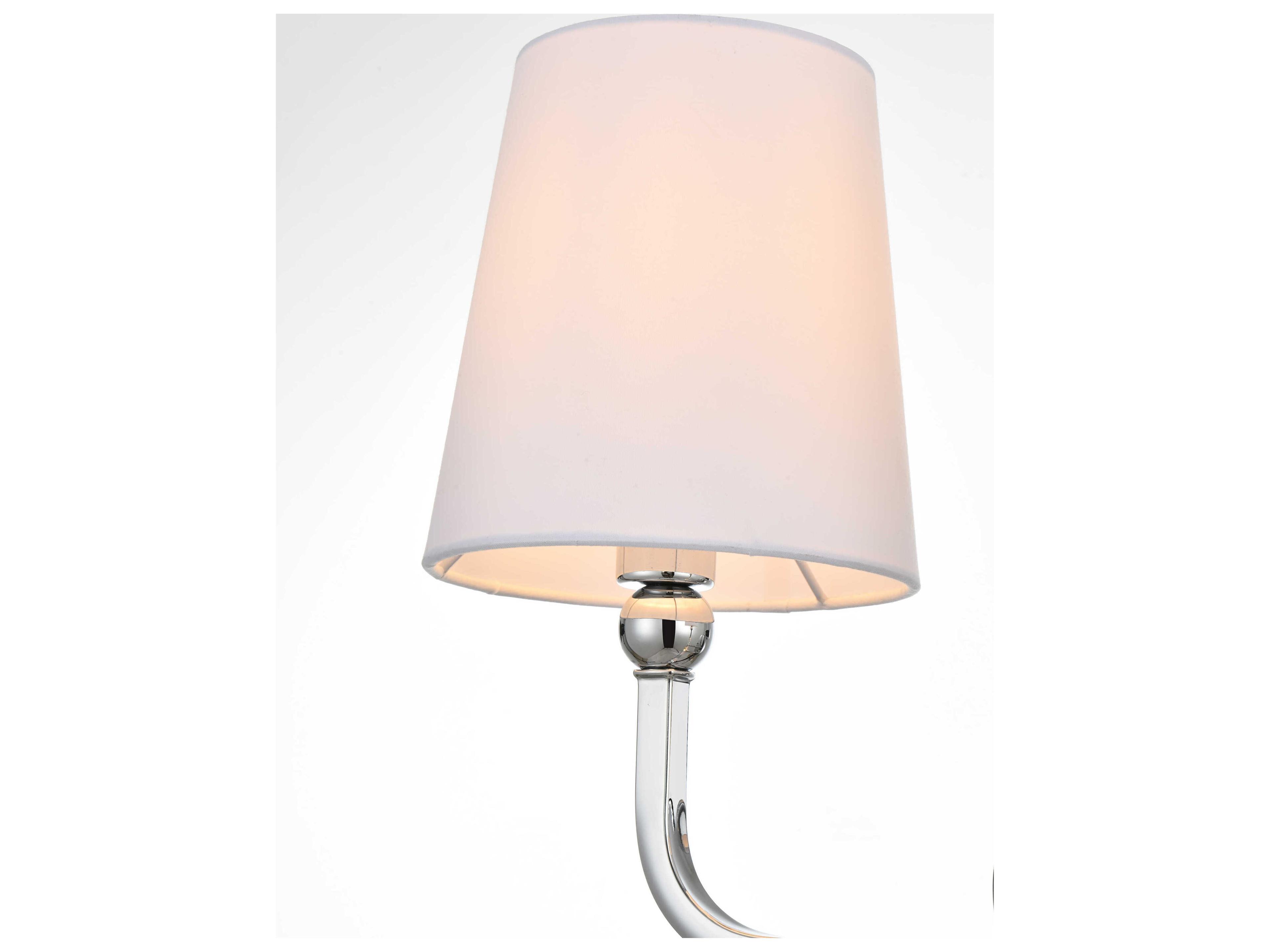 Elegant Lighting Colson 3-Light Chrome Brass Glass Vanity Light