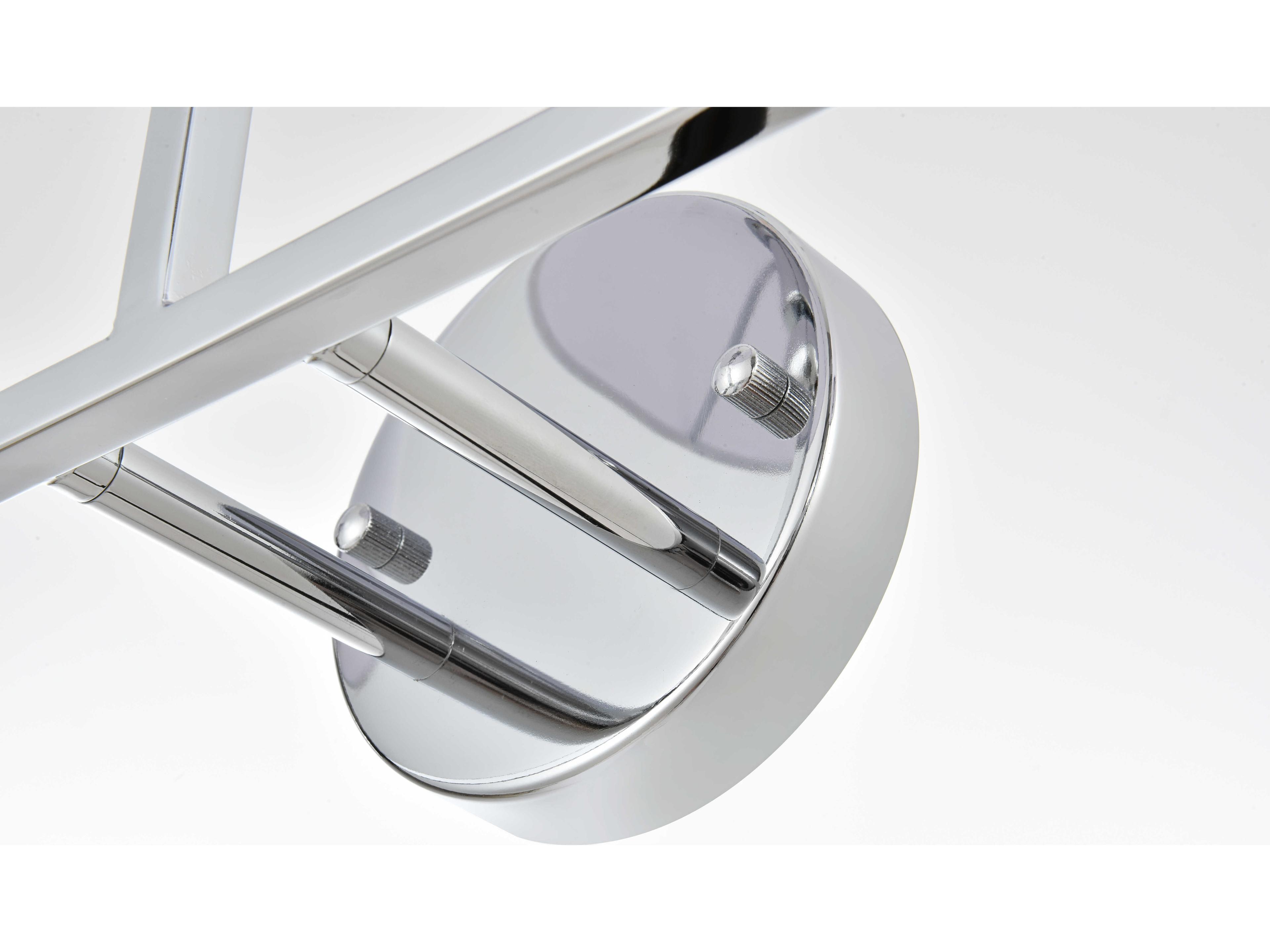 Elegant Lighting Colson 3-Light Chrome Brass Glass Vanity Light