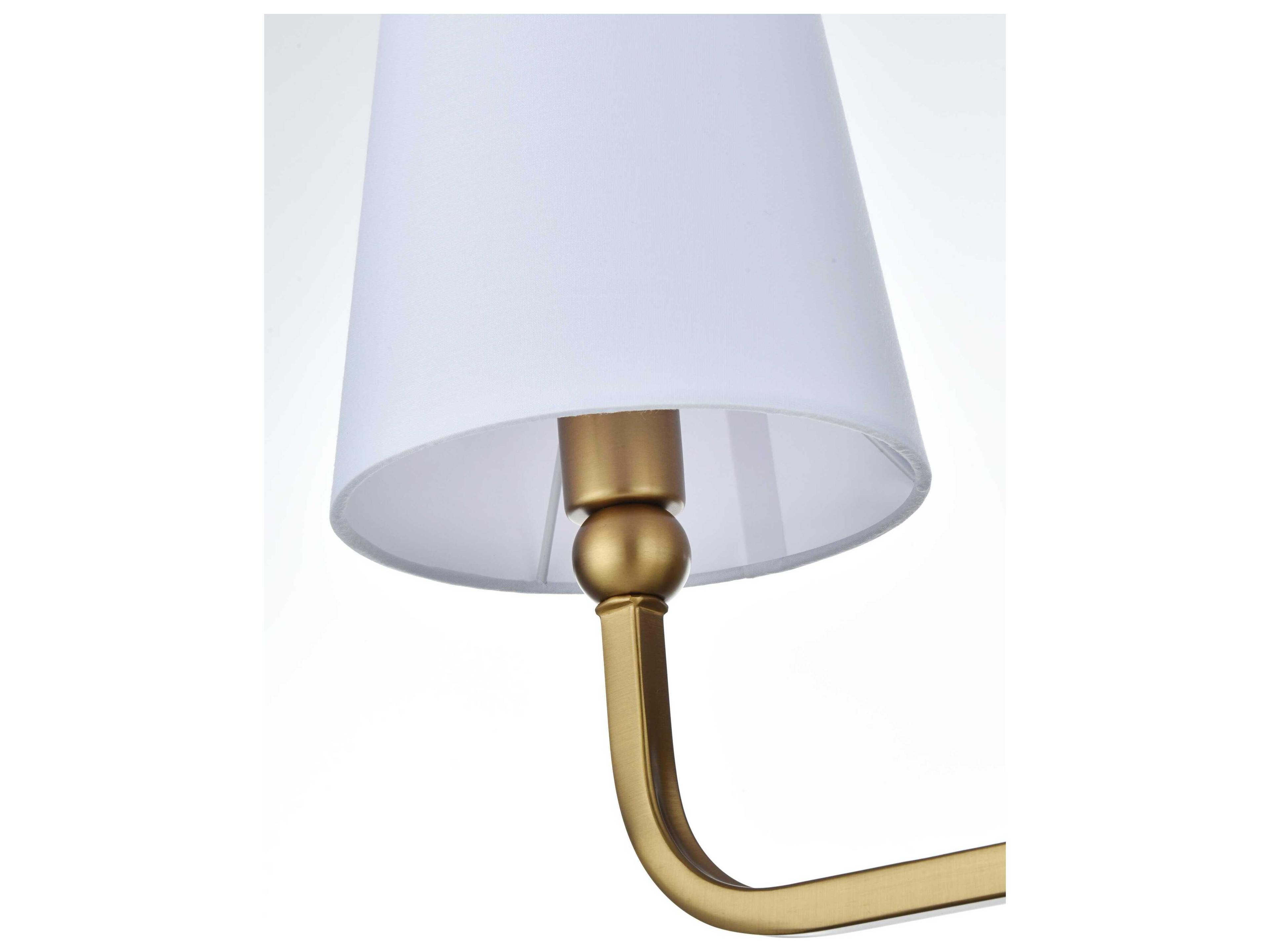 Elegant Lighting Senna 3-Light Satin Gold Vanity Light