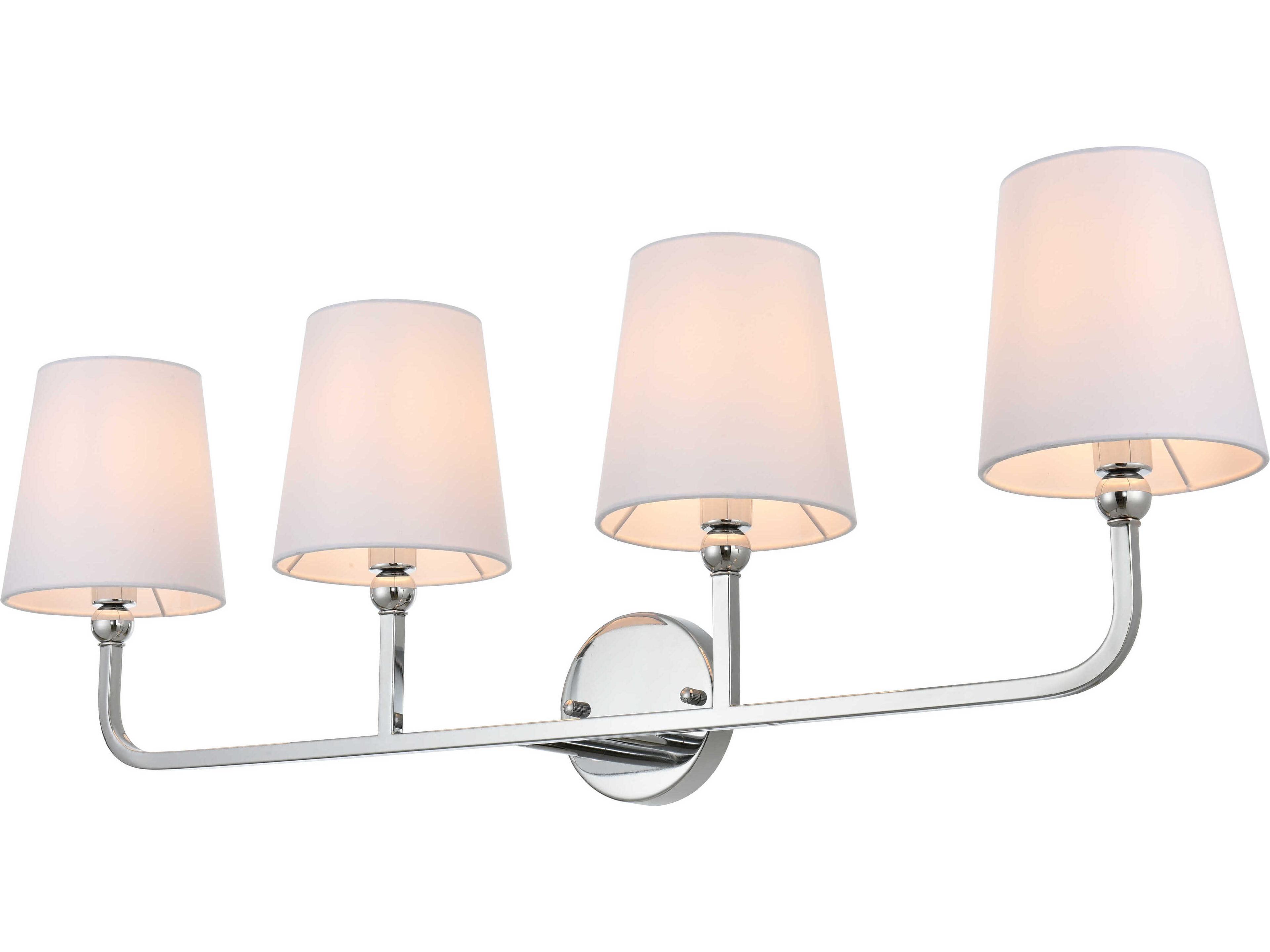 Colson 4-Light Chrome Glass Vanity Light