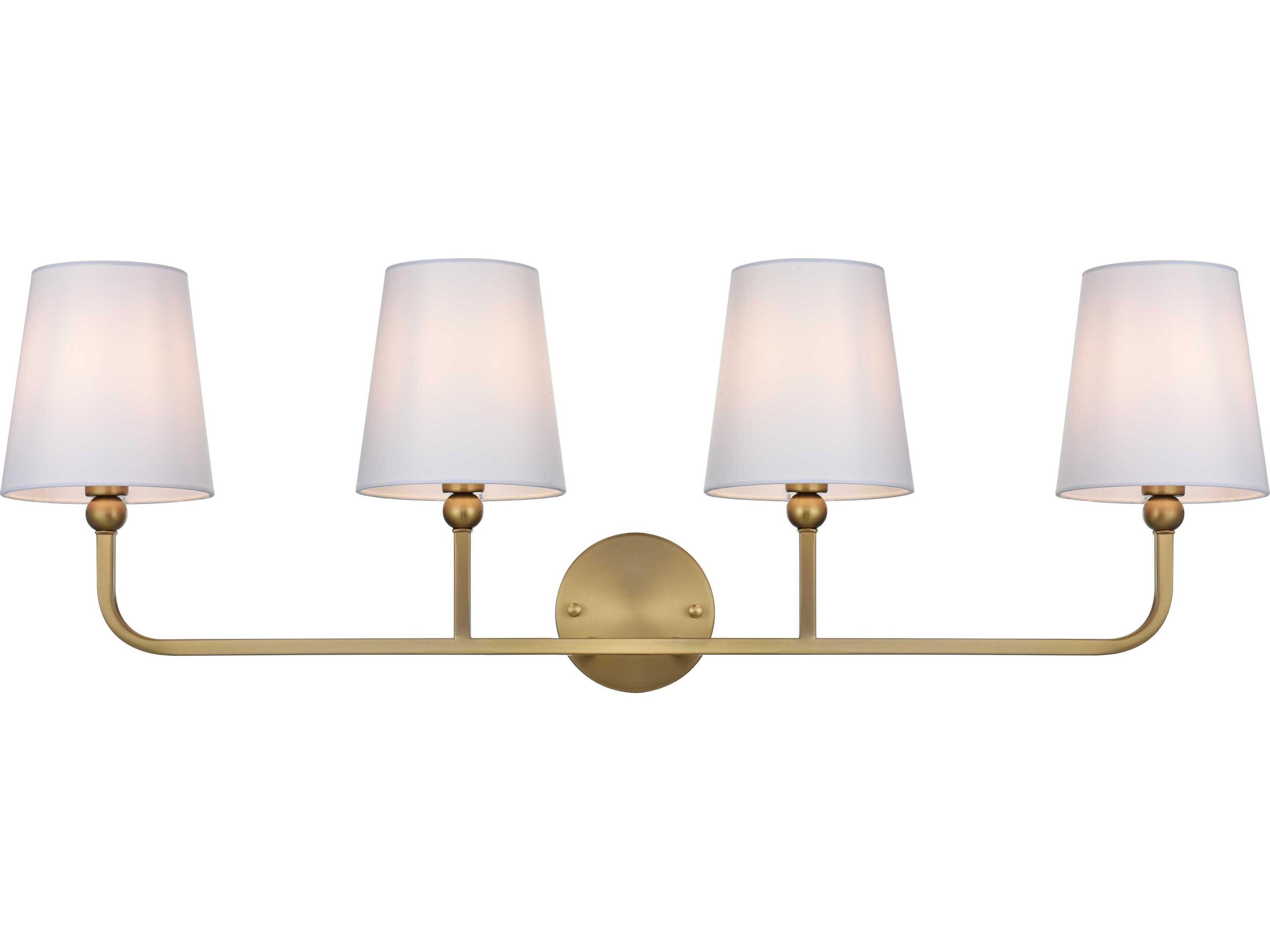 Elegant Lighting Senna 4-Light Satin Gold Vanity Light