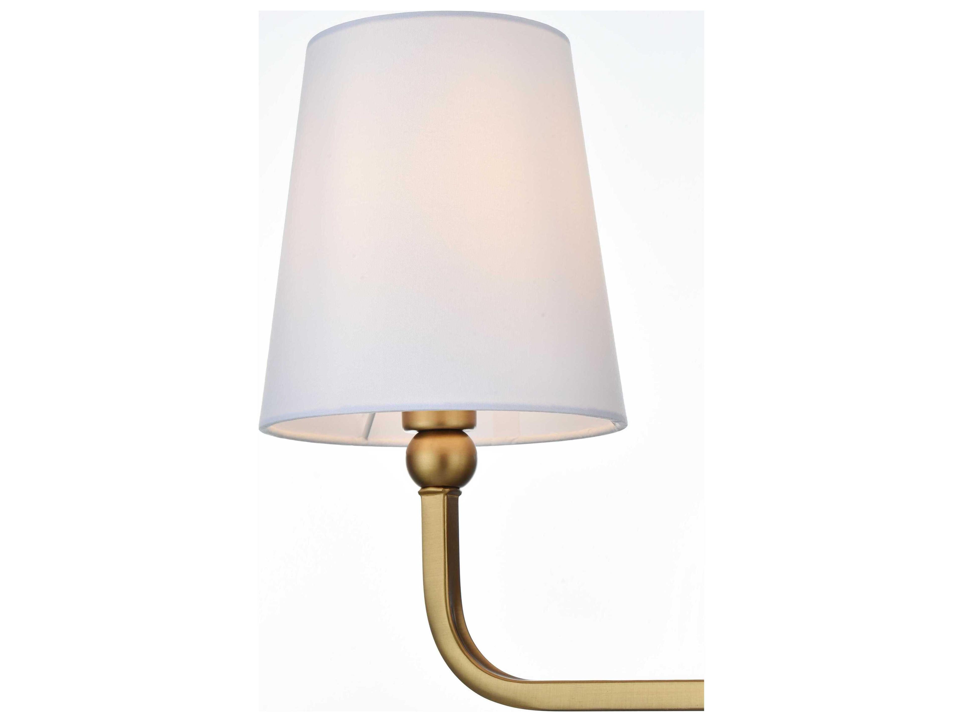 Elegant Lighting Senna 4-Light Satin Gold Vanity Light