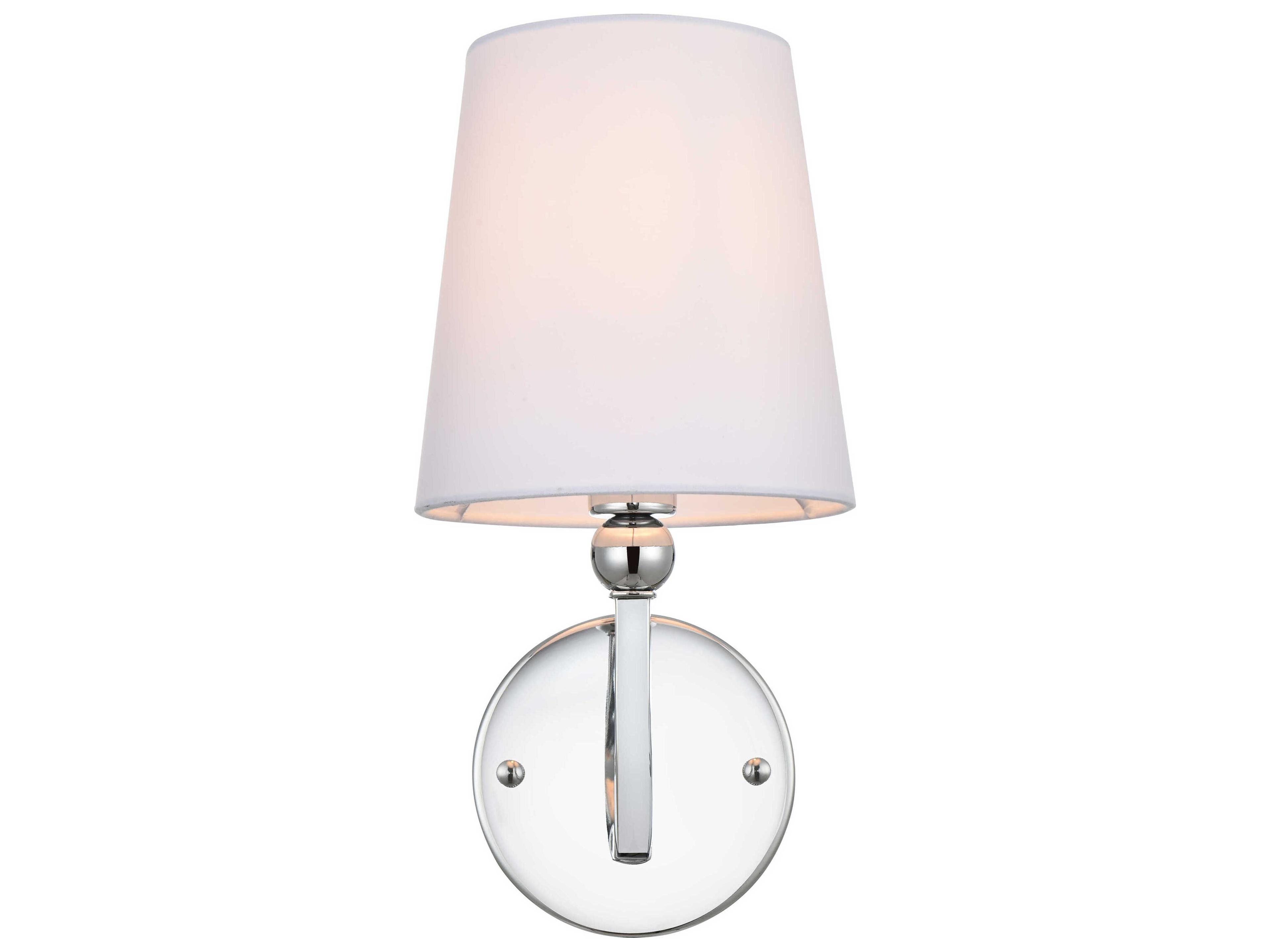 Elegant Lighting Colson 1-Light Chrome Glass Wall Sconce