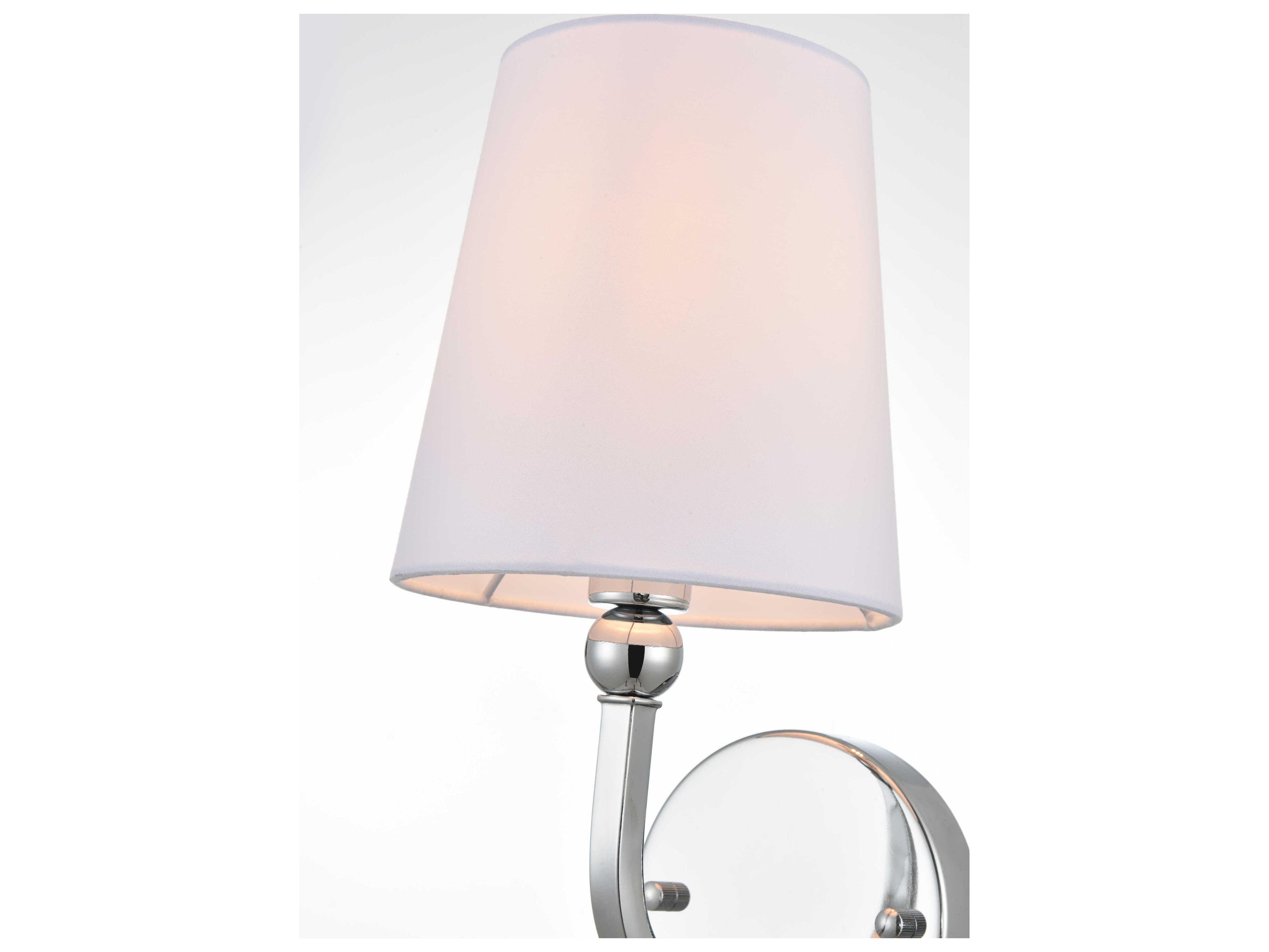 Elegant Lighting Colson 1-Light Chrome Glass Wall Sconce