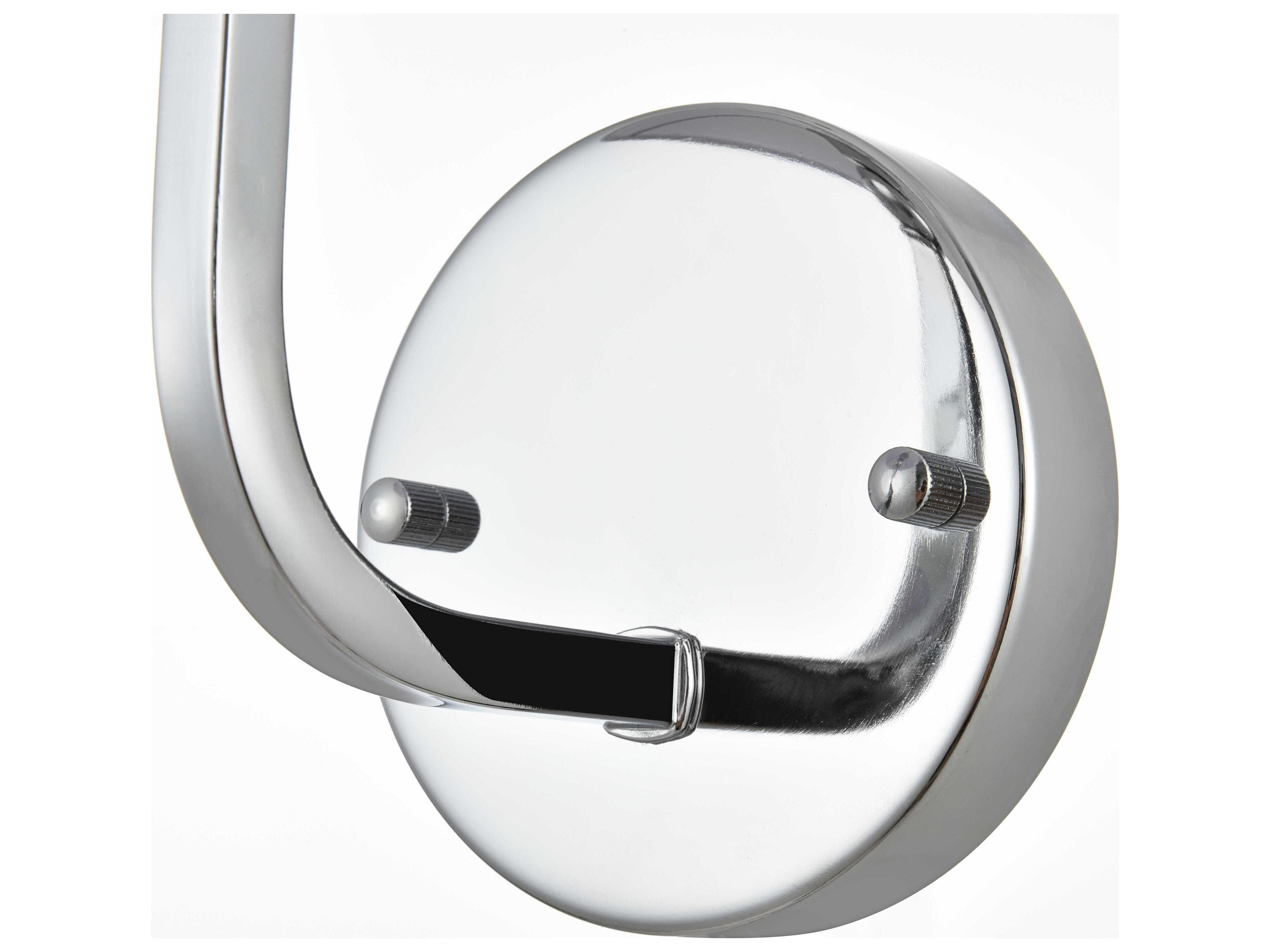 Elegant Lighting Colson 1-Light Chrome Glass Wall Sconce