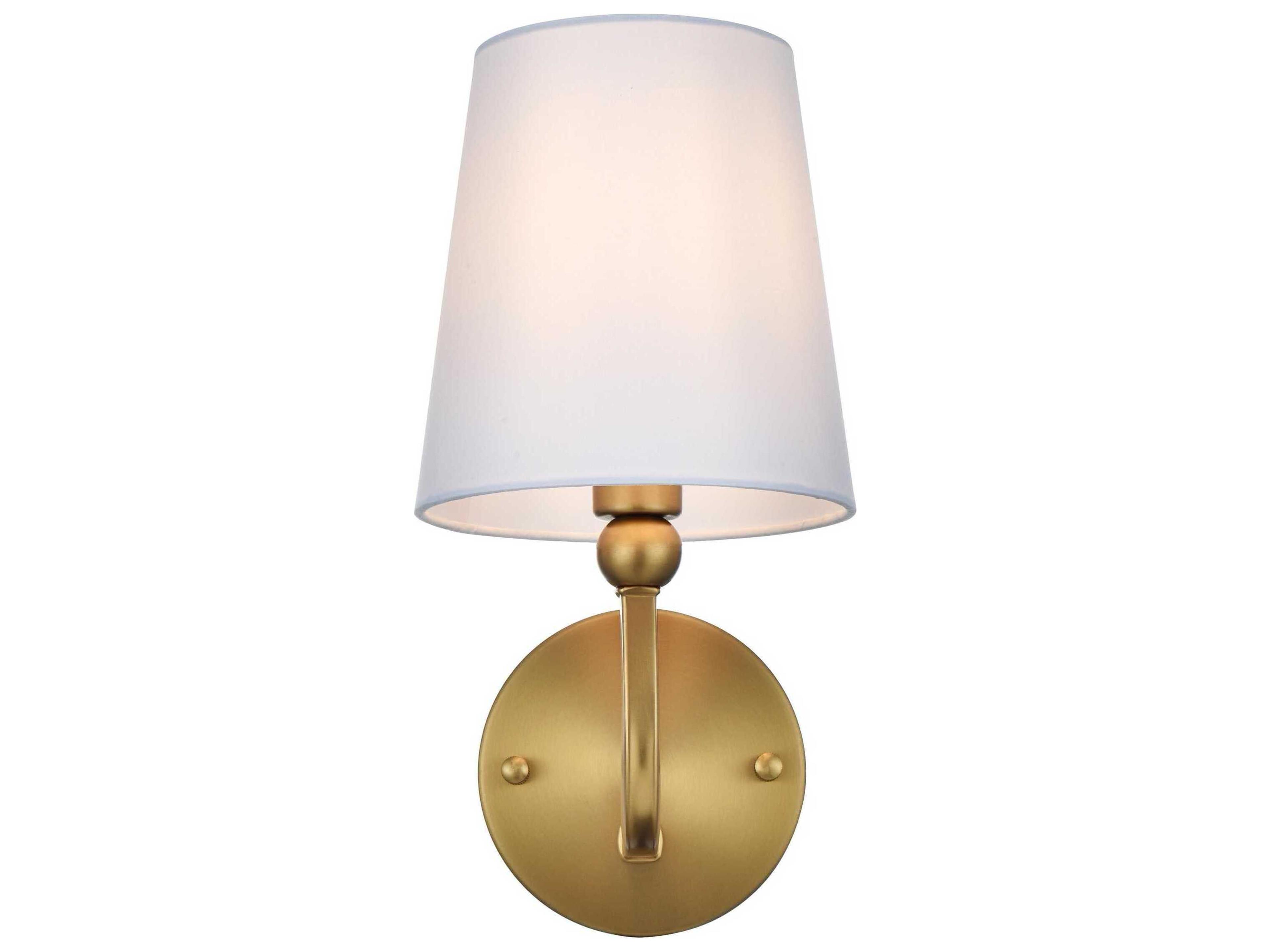 Elegant Lighting Senna 1-Light Satin Gold Wall Sconce
