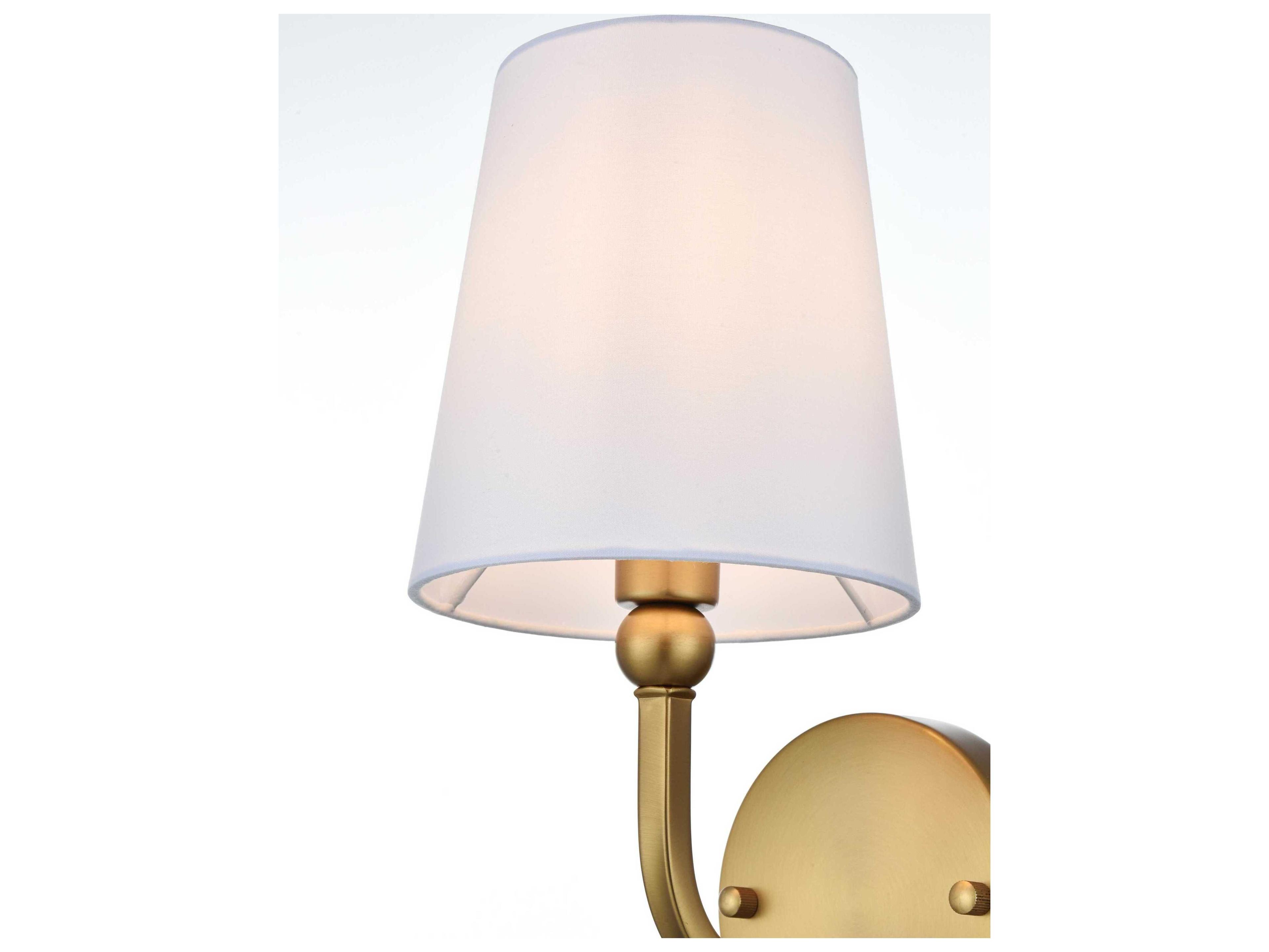 Elegant Lighting Senna 1-Light Satin Gold Wall Sconce