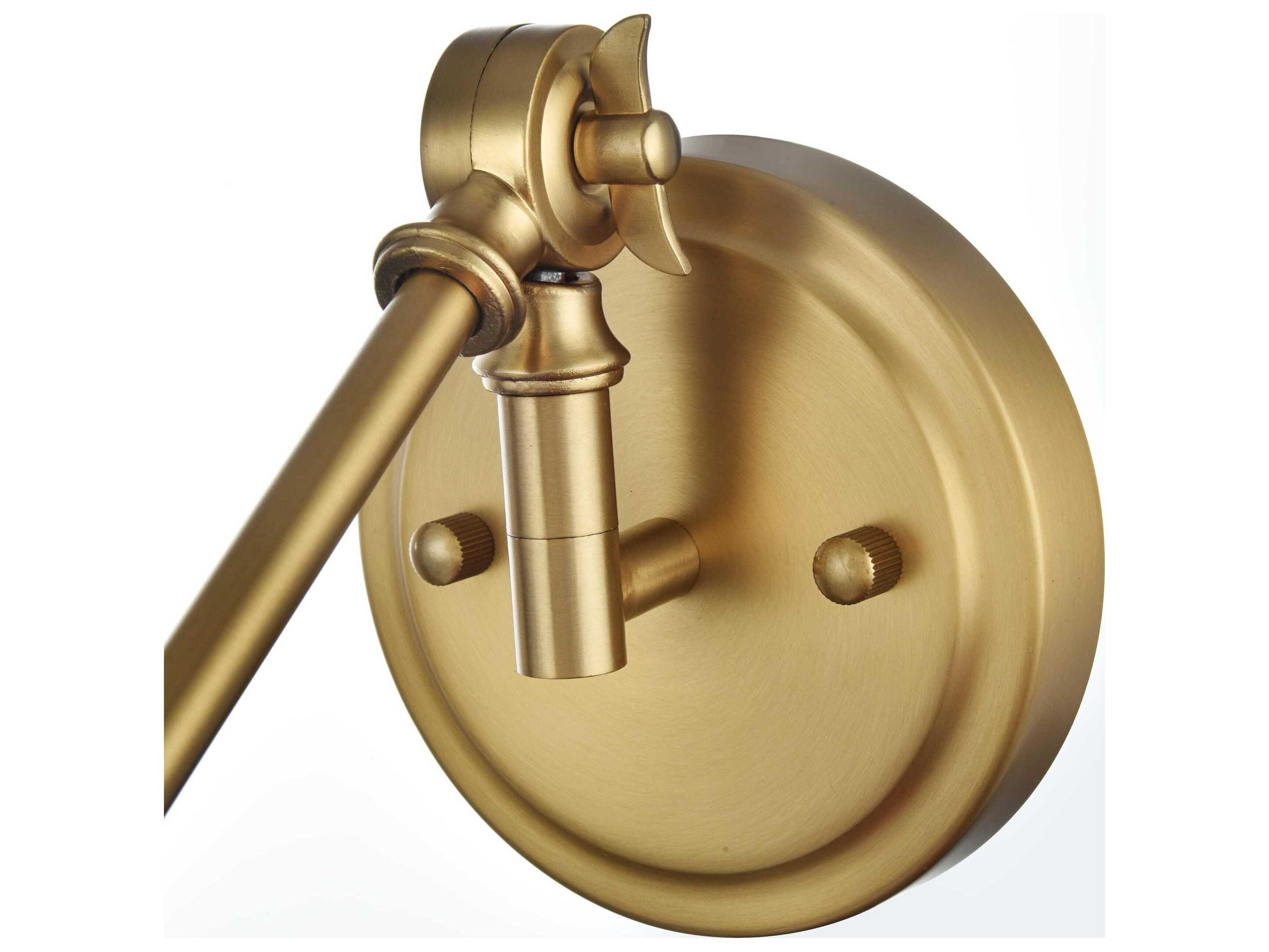 Elegant Lighting Vesa 1-Light Satin Gold Swing Wall Sconce