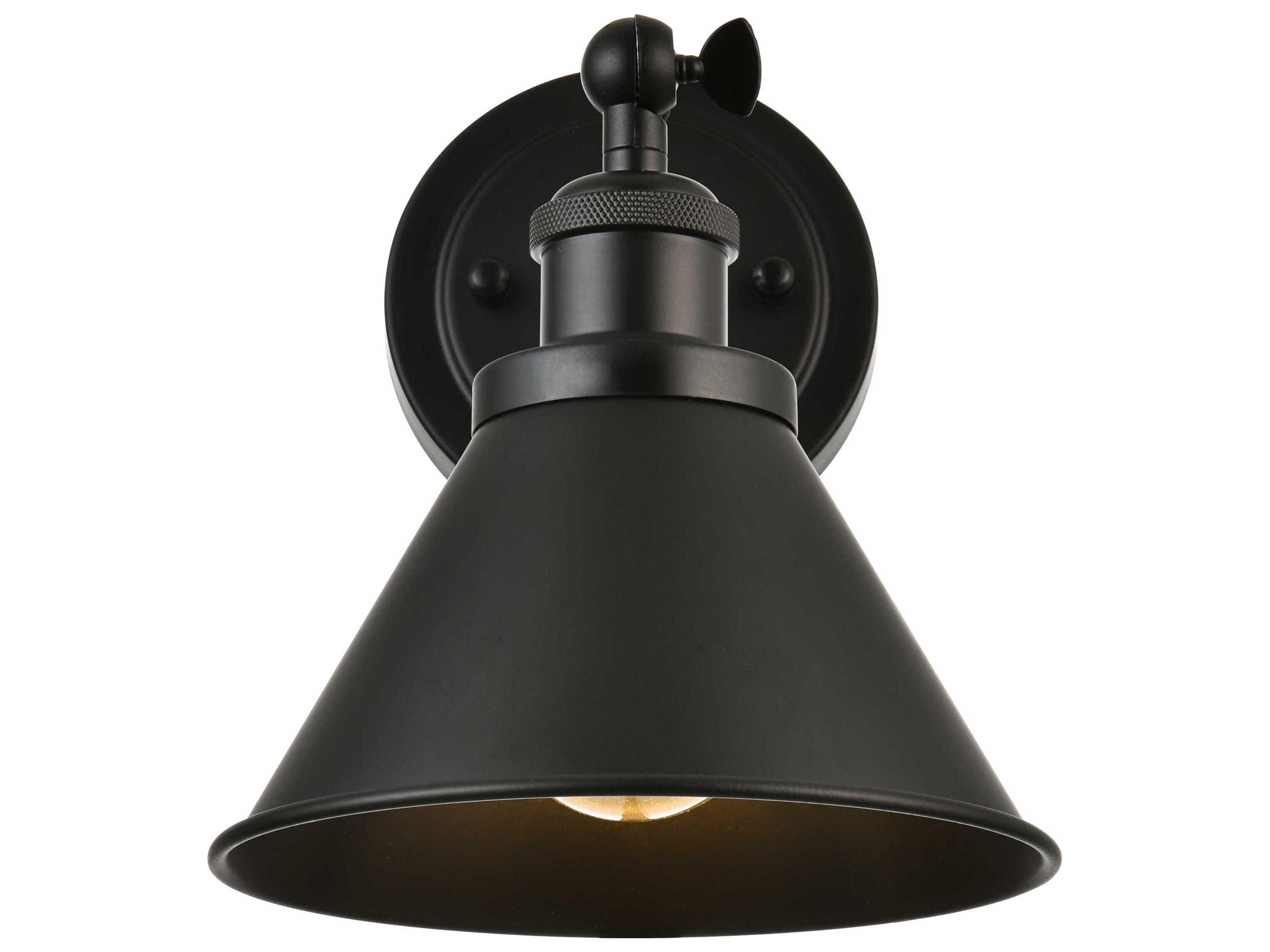 Elegant Lighting Bentley 1-Light Black Wall Sconce