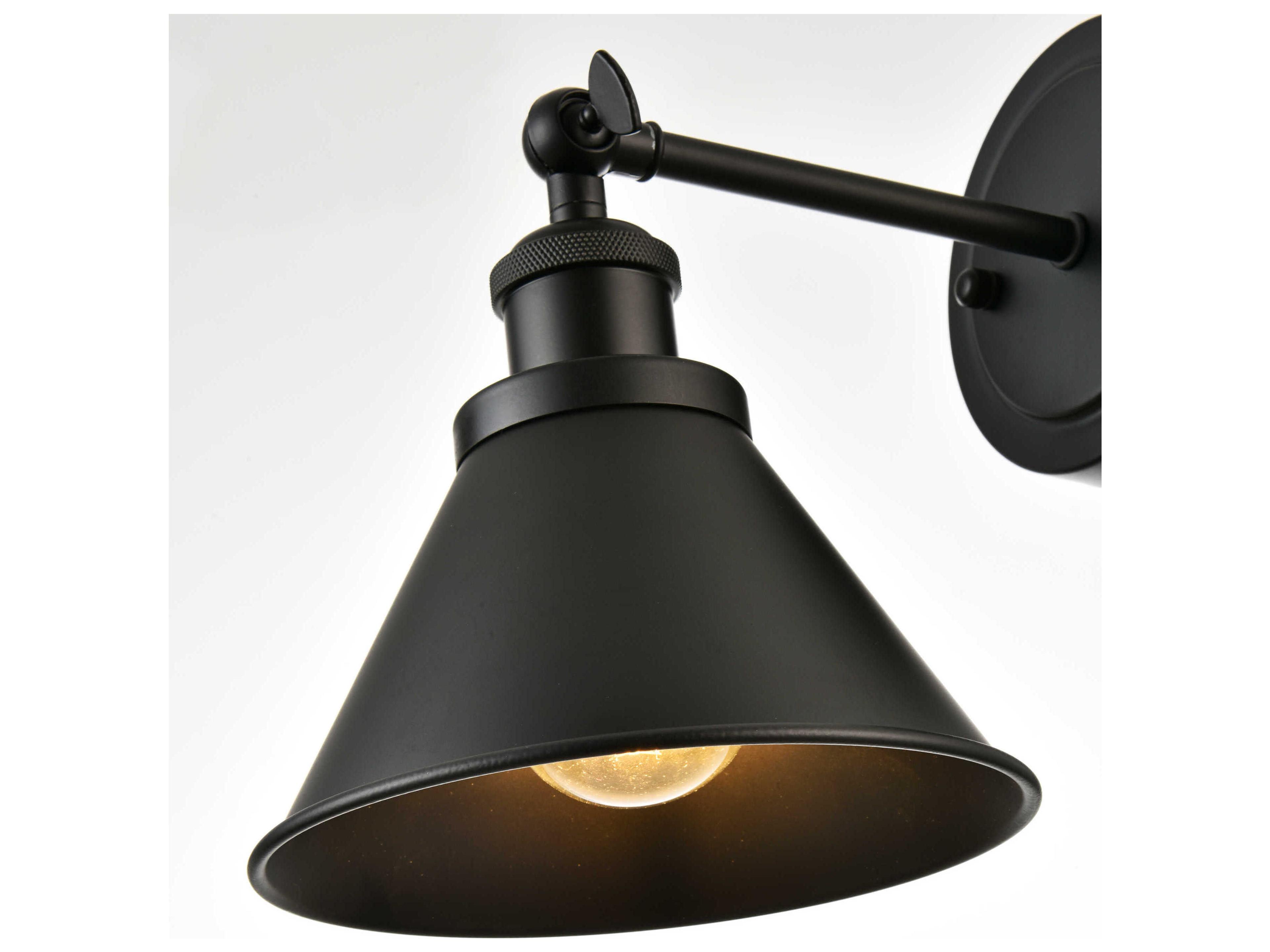 Elegant Lighting Bentley 1-Light Black Wall Sconce
