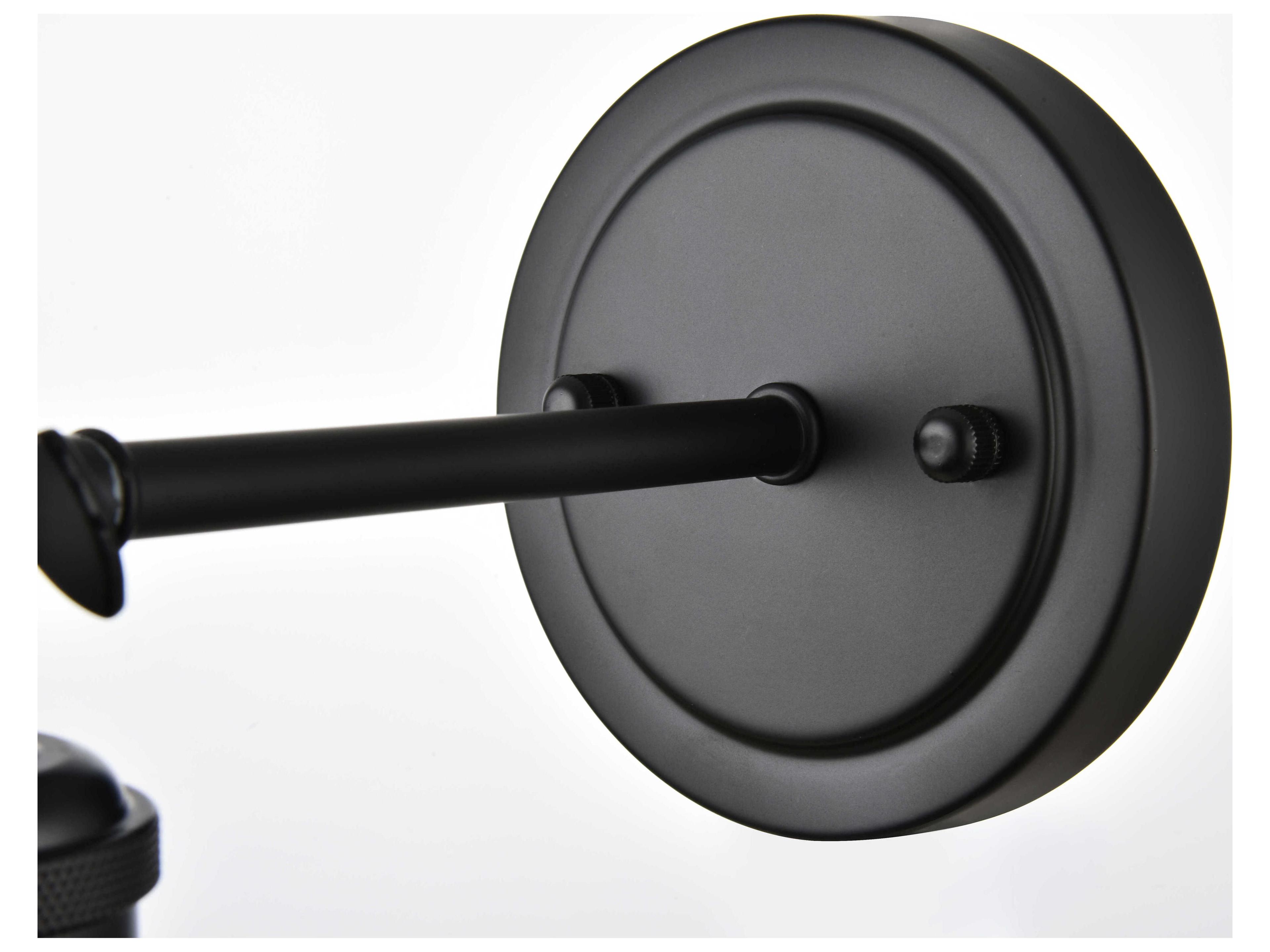 Elegant Lighting Bentley 1-Light Black Wall Sconce