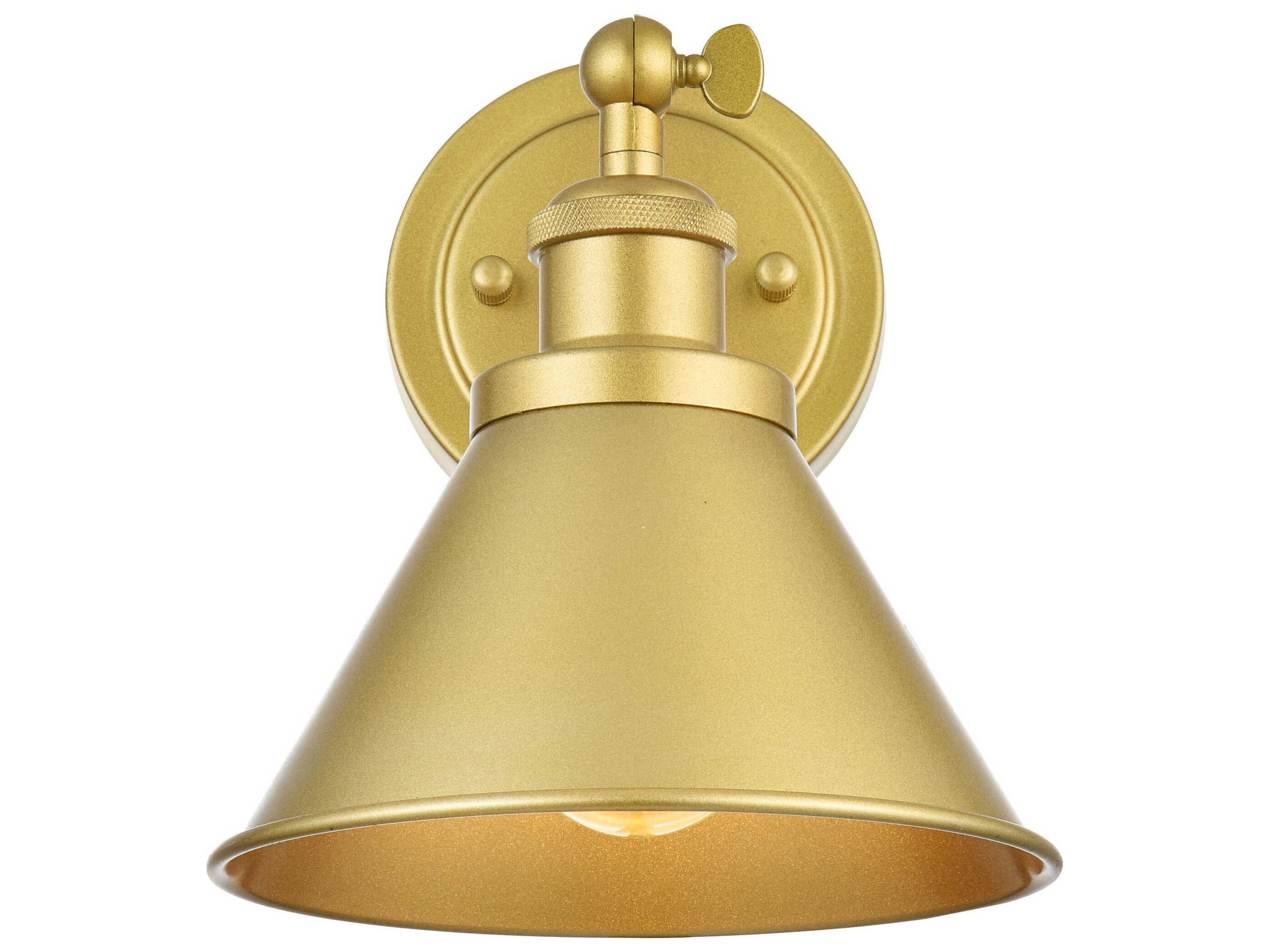 Elegant Lighting Bentley 1-Light Brass Wall Sconce