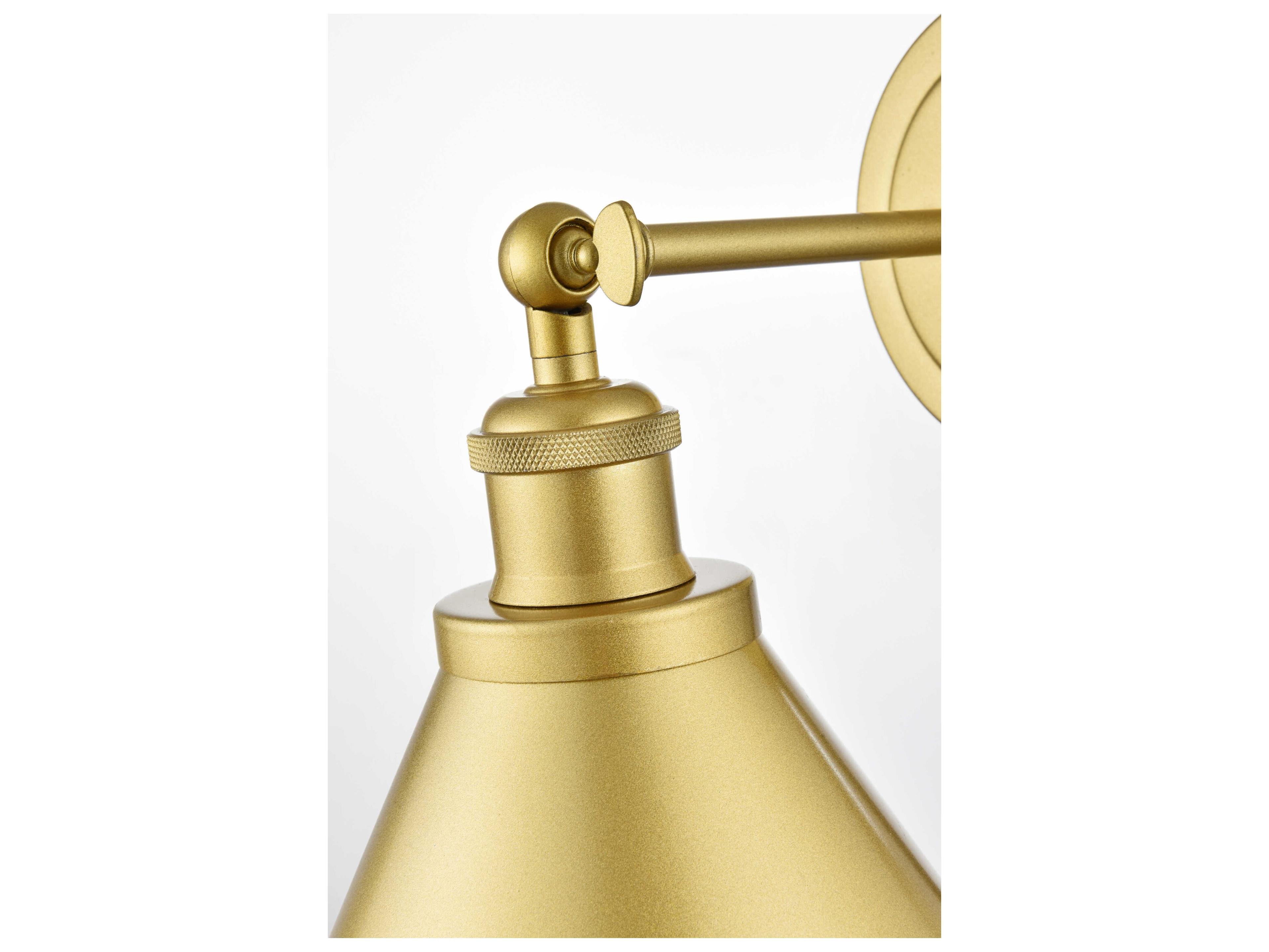 Elegant Lighting Bentley 1-Light Brass Wall Sconce