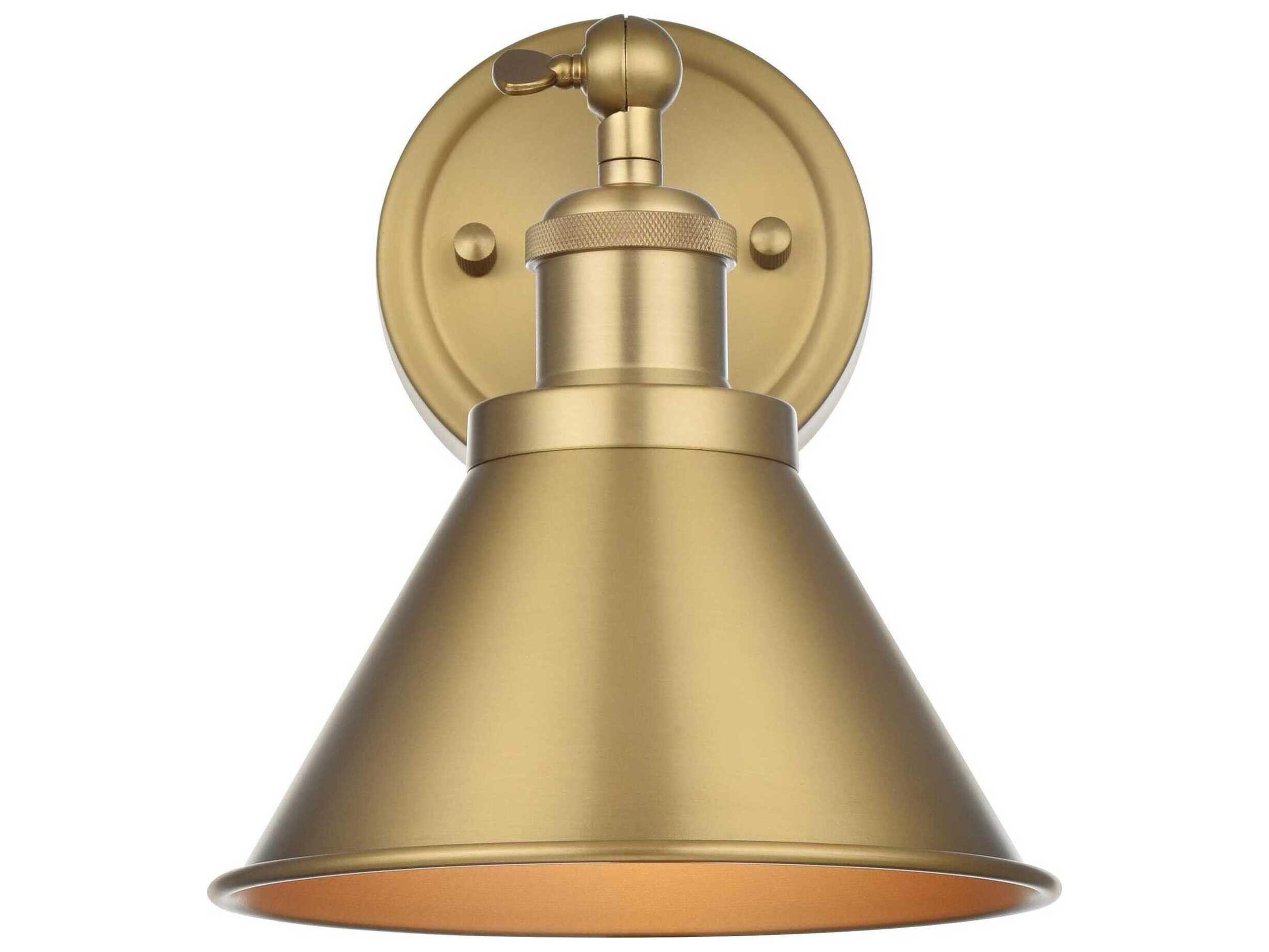 Elegant Lighting Vaman 1-Light Satin Gold Wall Sconce