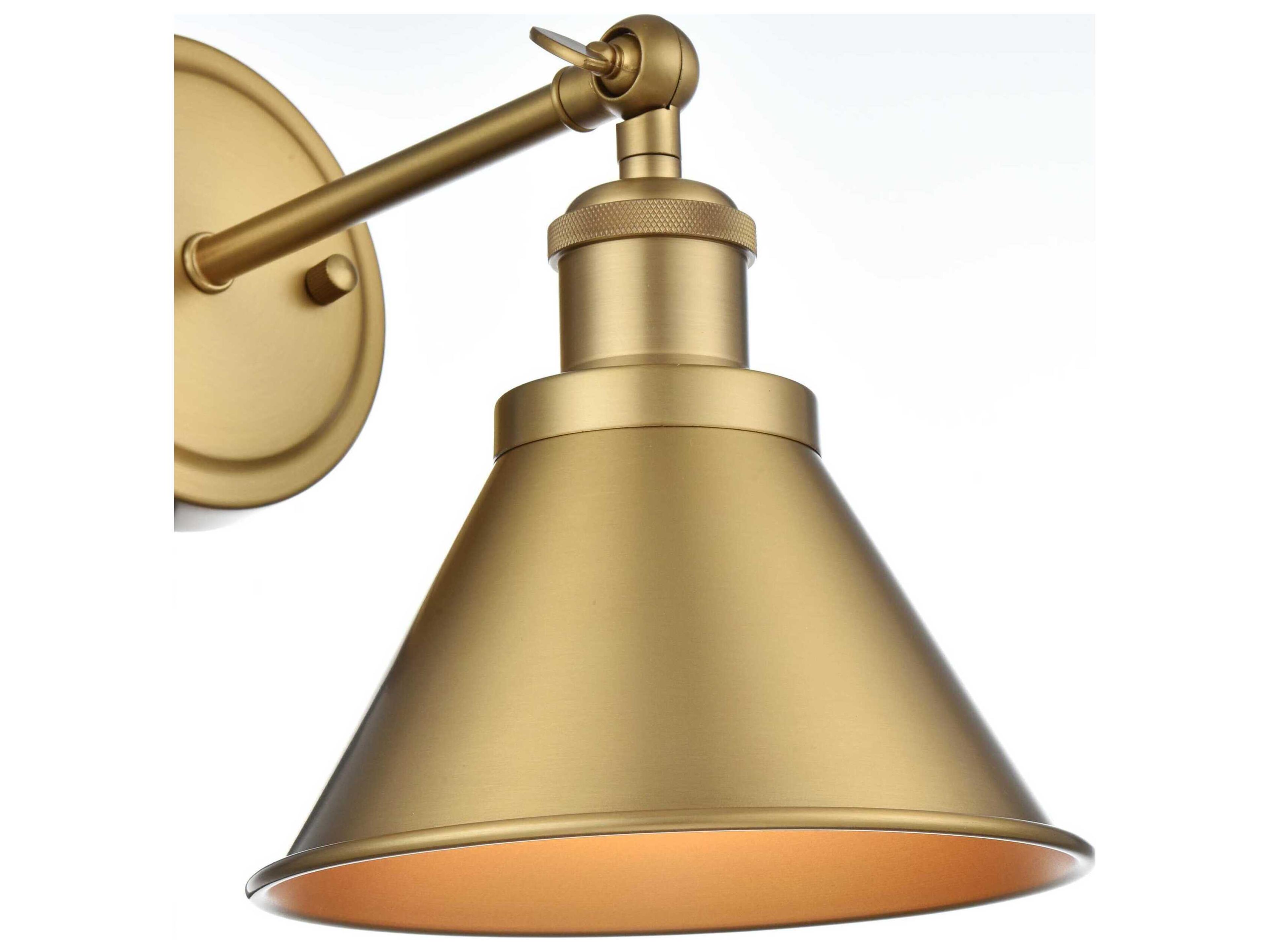 Elegant Lighting Vaman 1-Light Satin Gold Wall Sconce