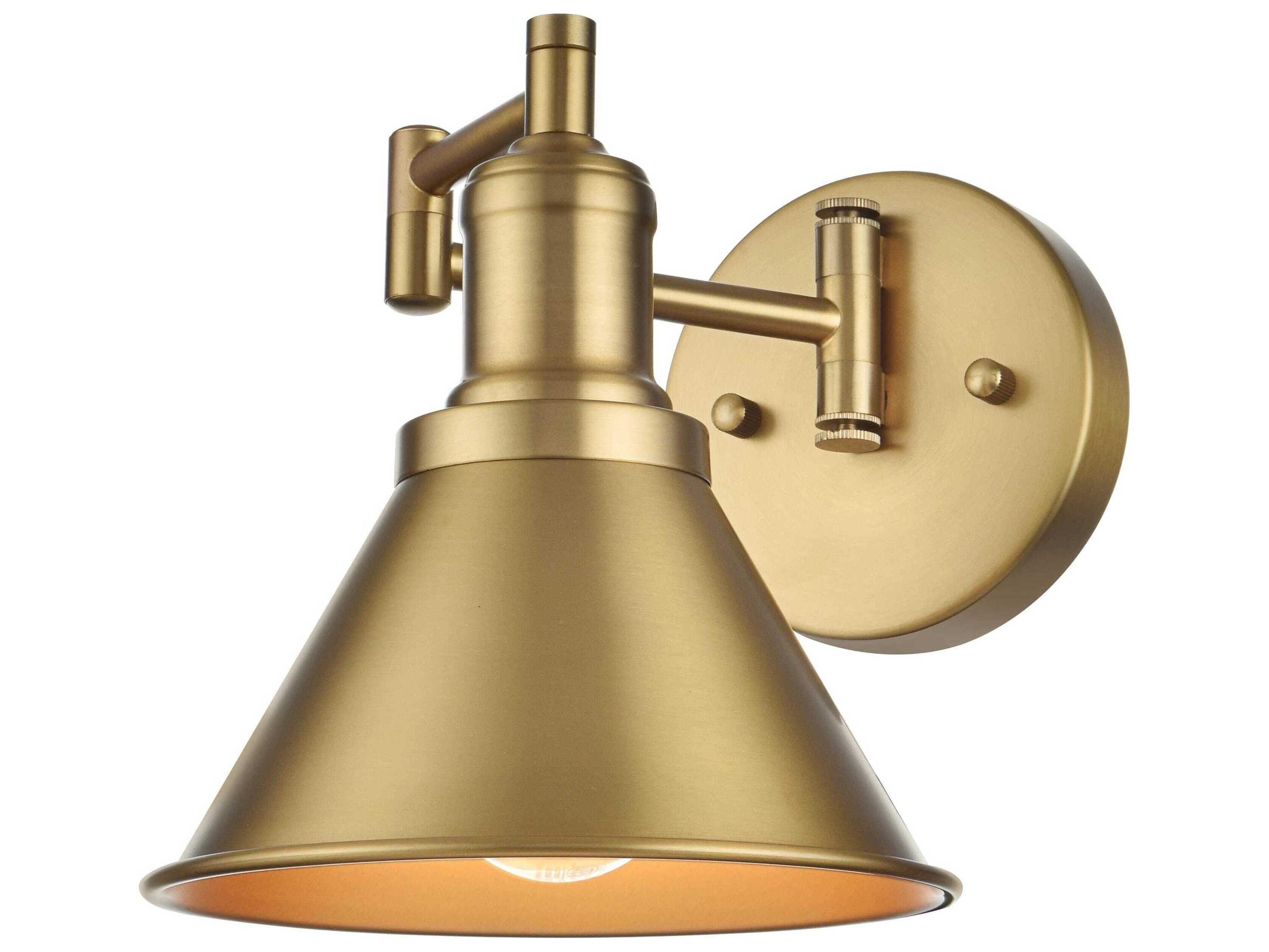 Varden 1-Light Satin Gold Swing Wall Sconce