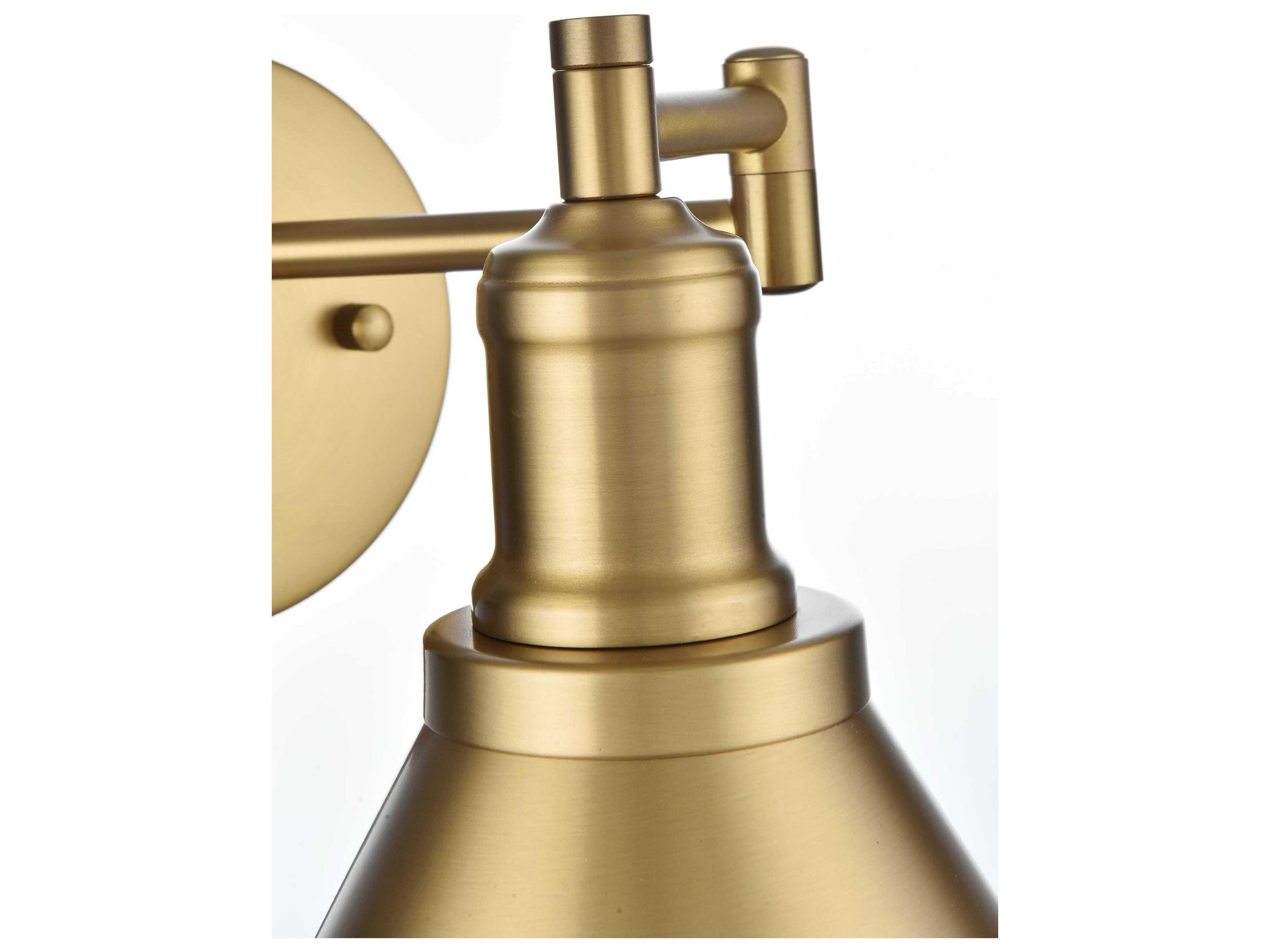 Elegant Lighting Varden 1-Light Satin Gold Swing Wall Sconce