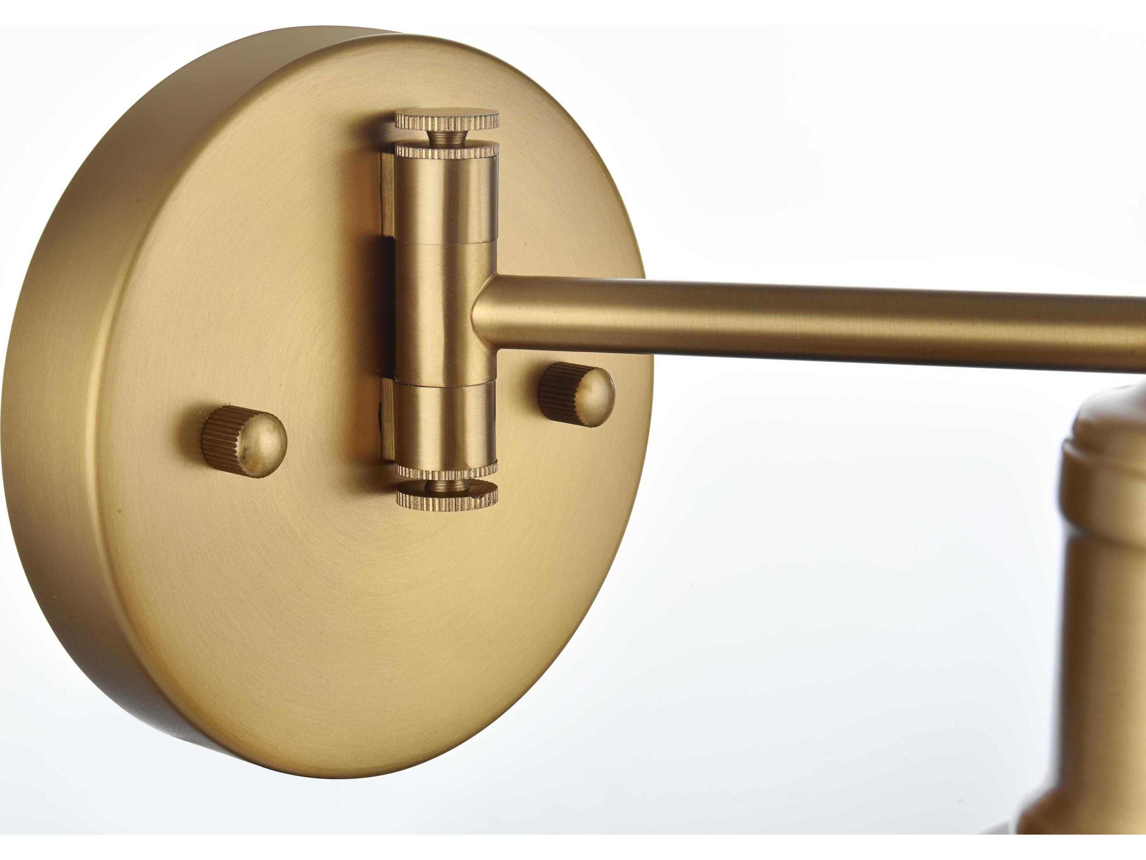 Elegant Lighting Varden 1-Light Satin Gold Swing Wall Sconce