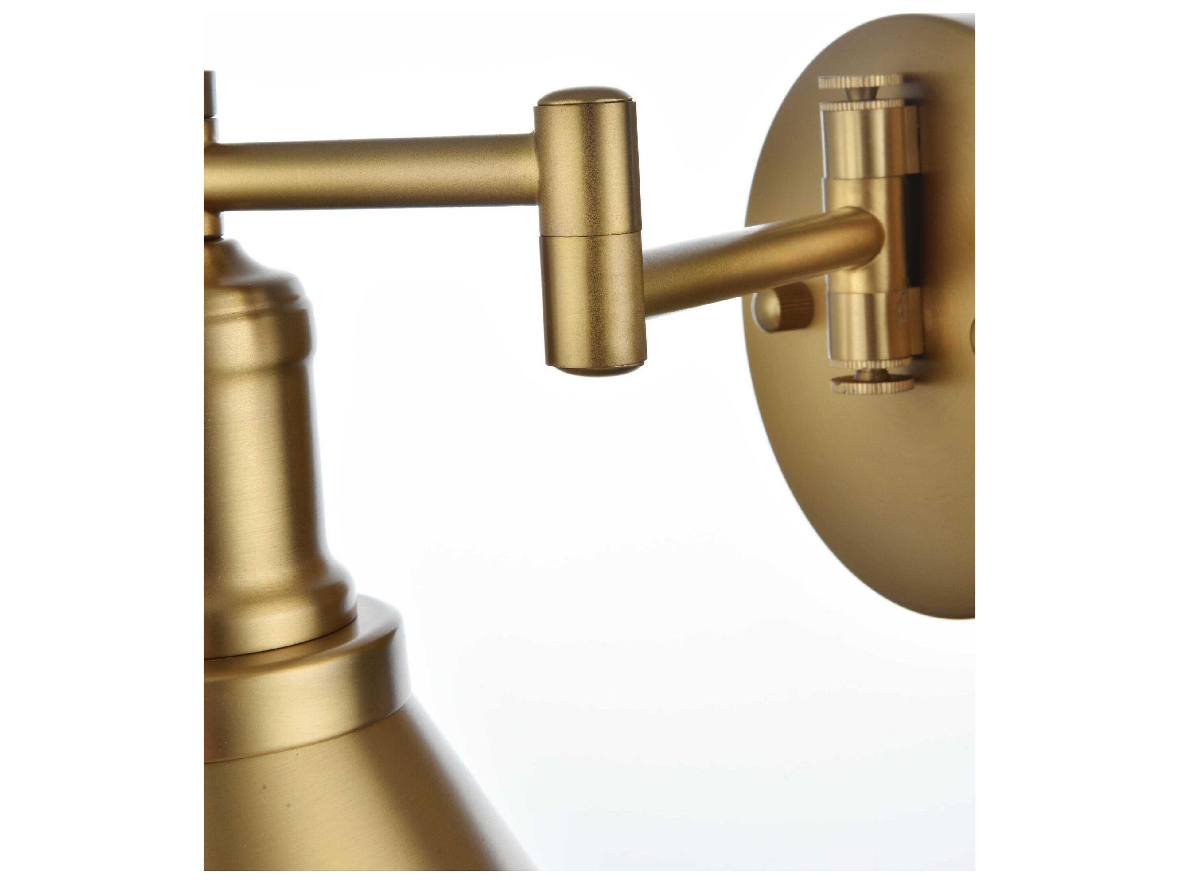 Elegant Lighting Varden 1-Light Satin Gold Swing Wall Sconce