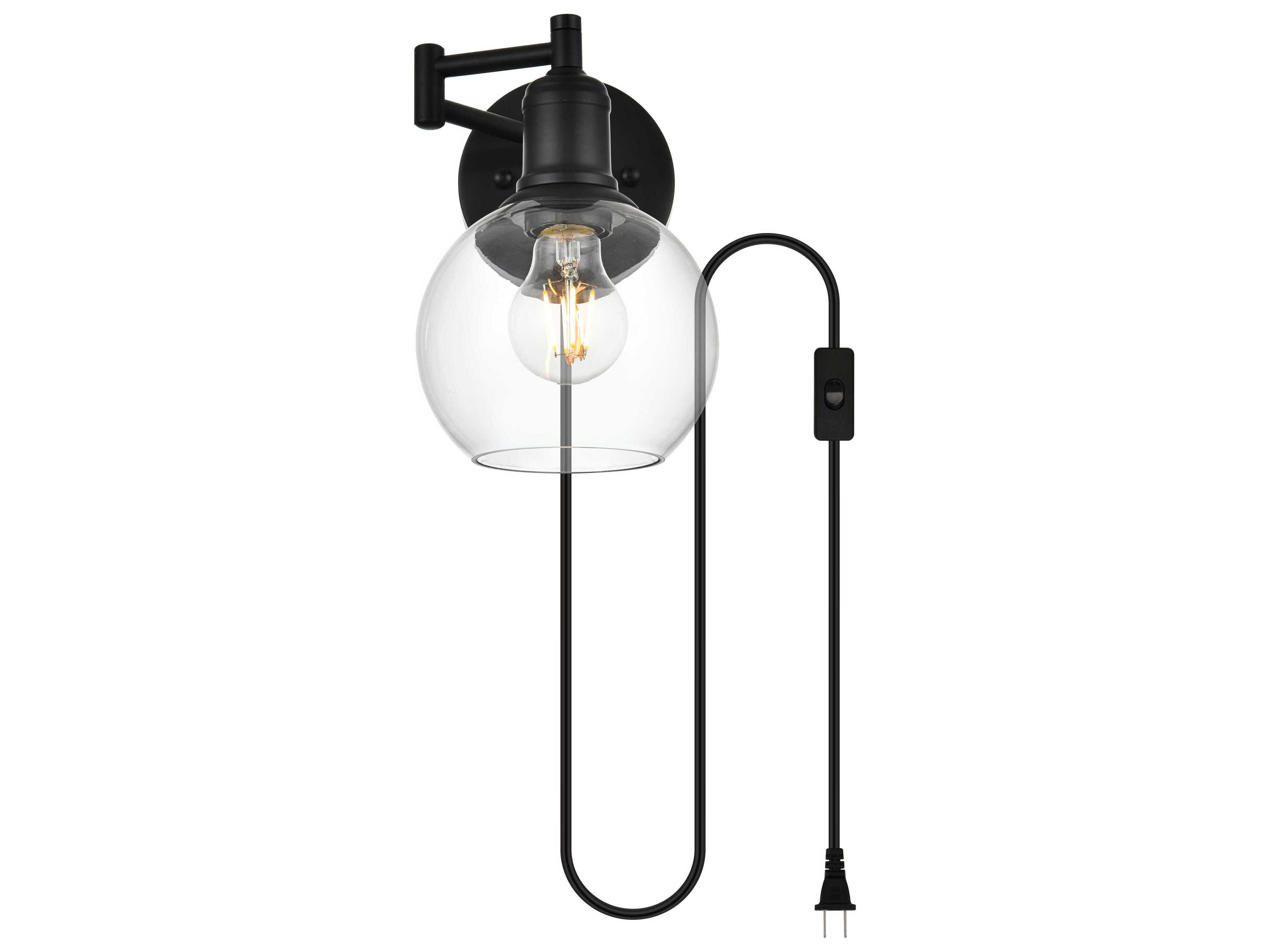 Elegant Lighting Caspian 1 - Light Swing Arm