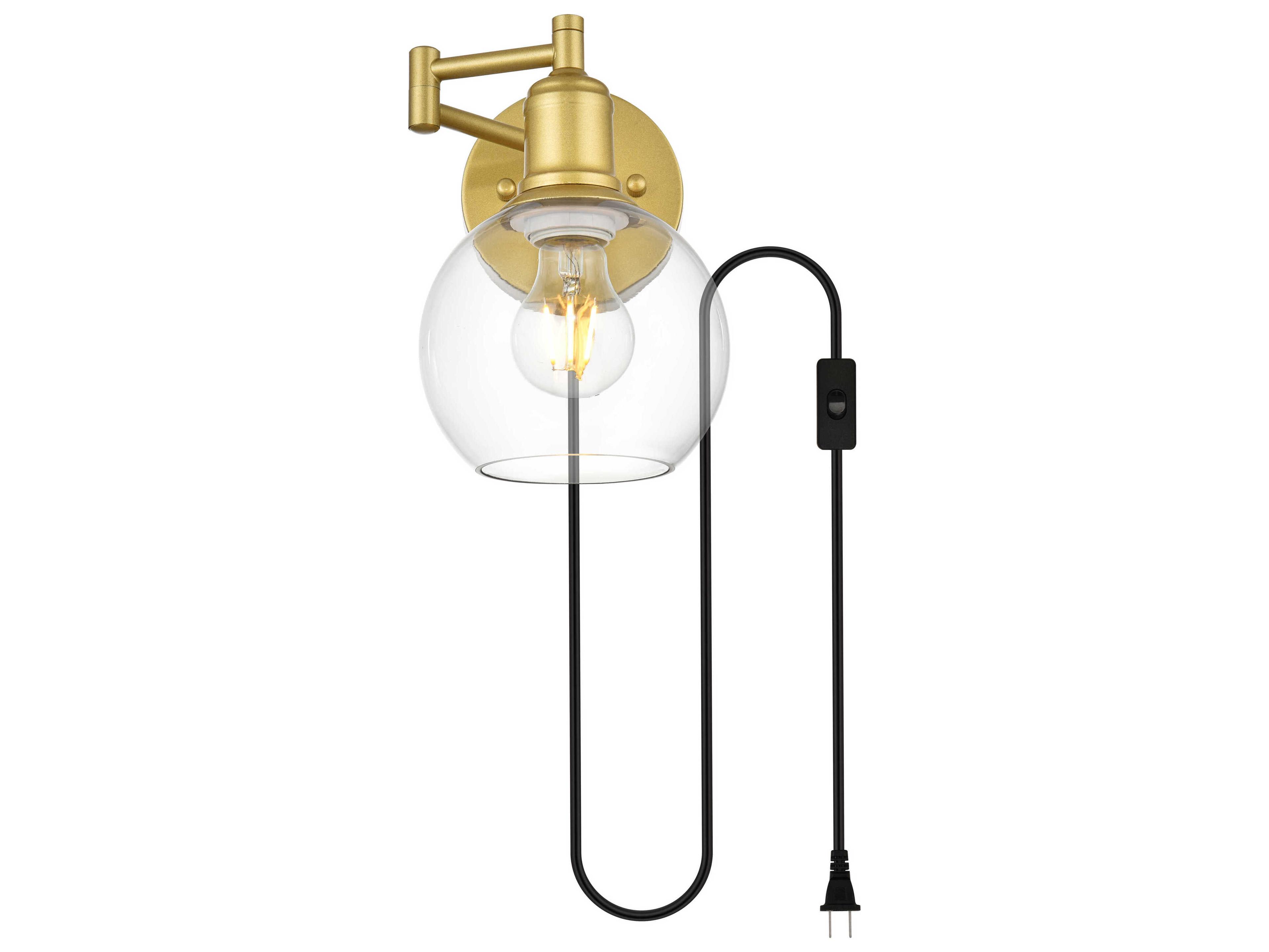 Elegant Lighting Caspian 1 - Light Swing Arm