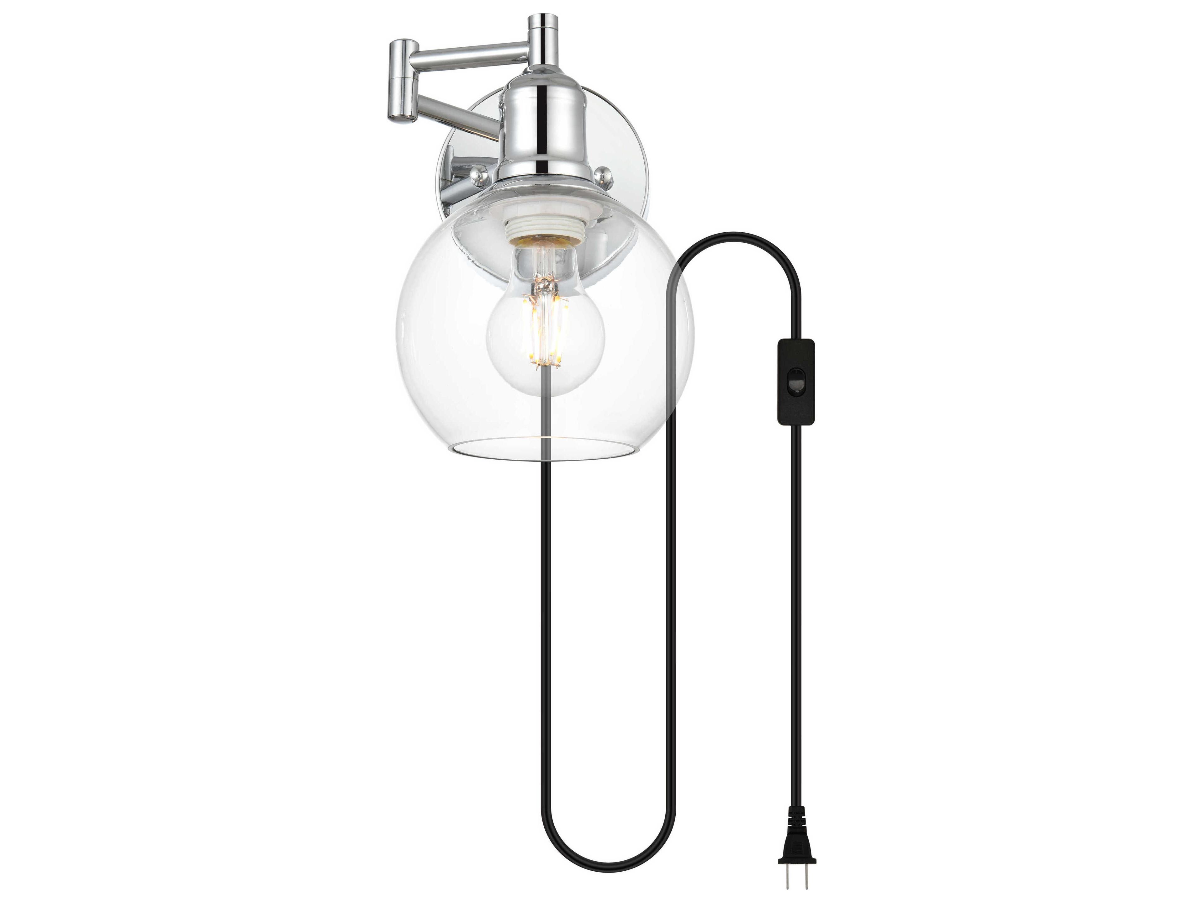 Elegant Lighting Caspian 1 - Light Swing Arm