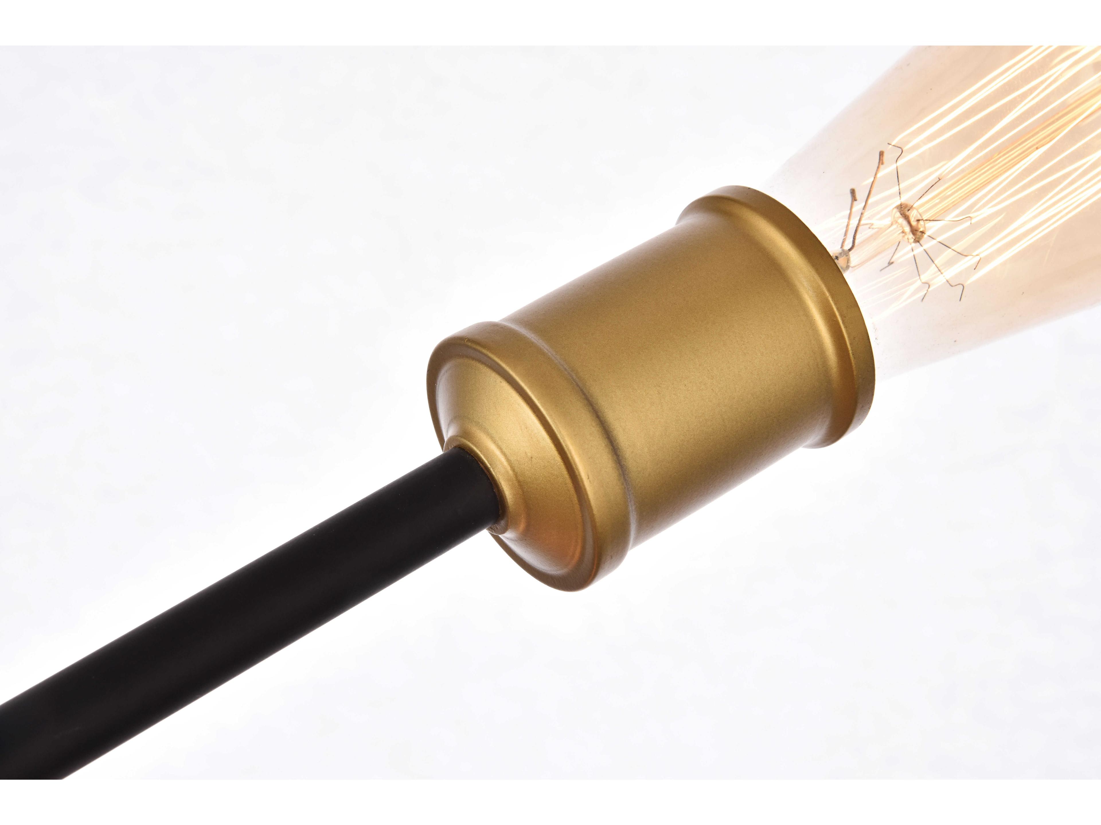 Elegant Lighting Axel 5-Light Black Brass Wall Sconce