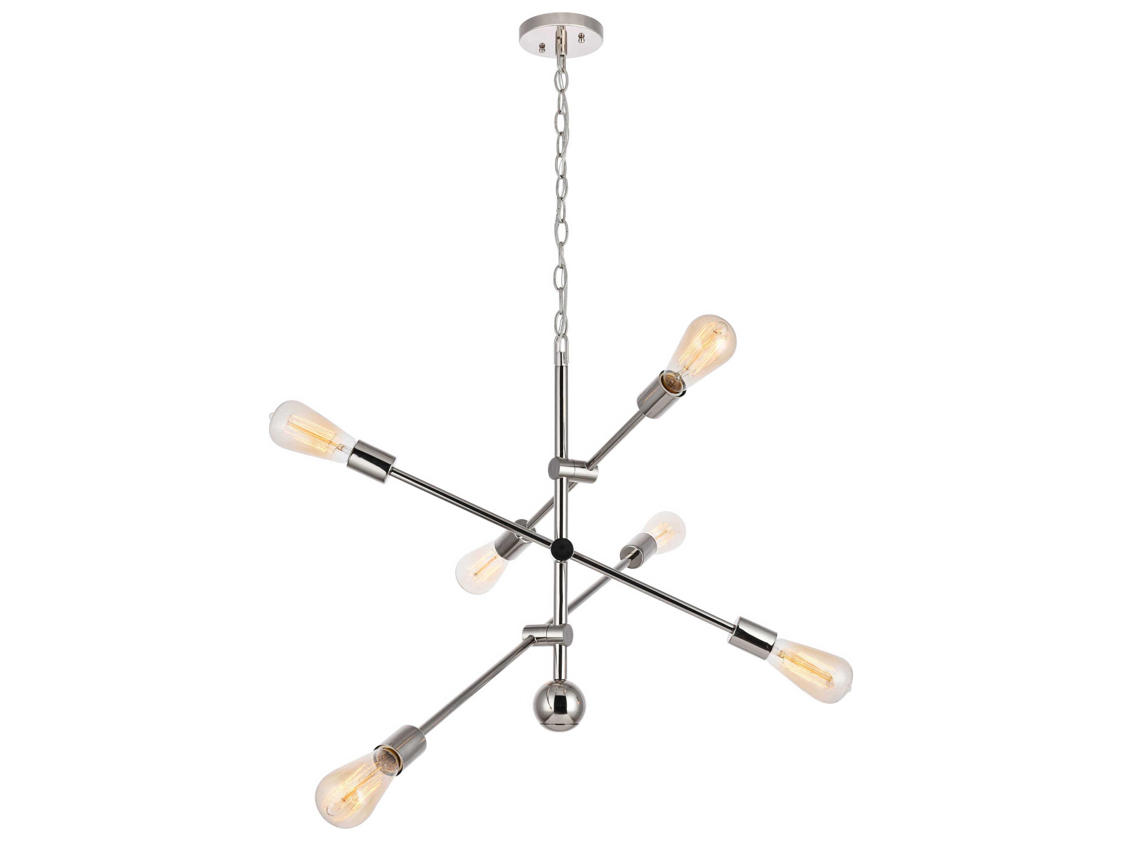 Axel 6-Light Polished Nickel Sputnik Pendant