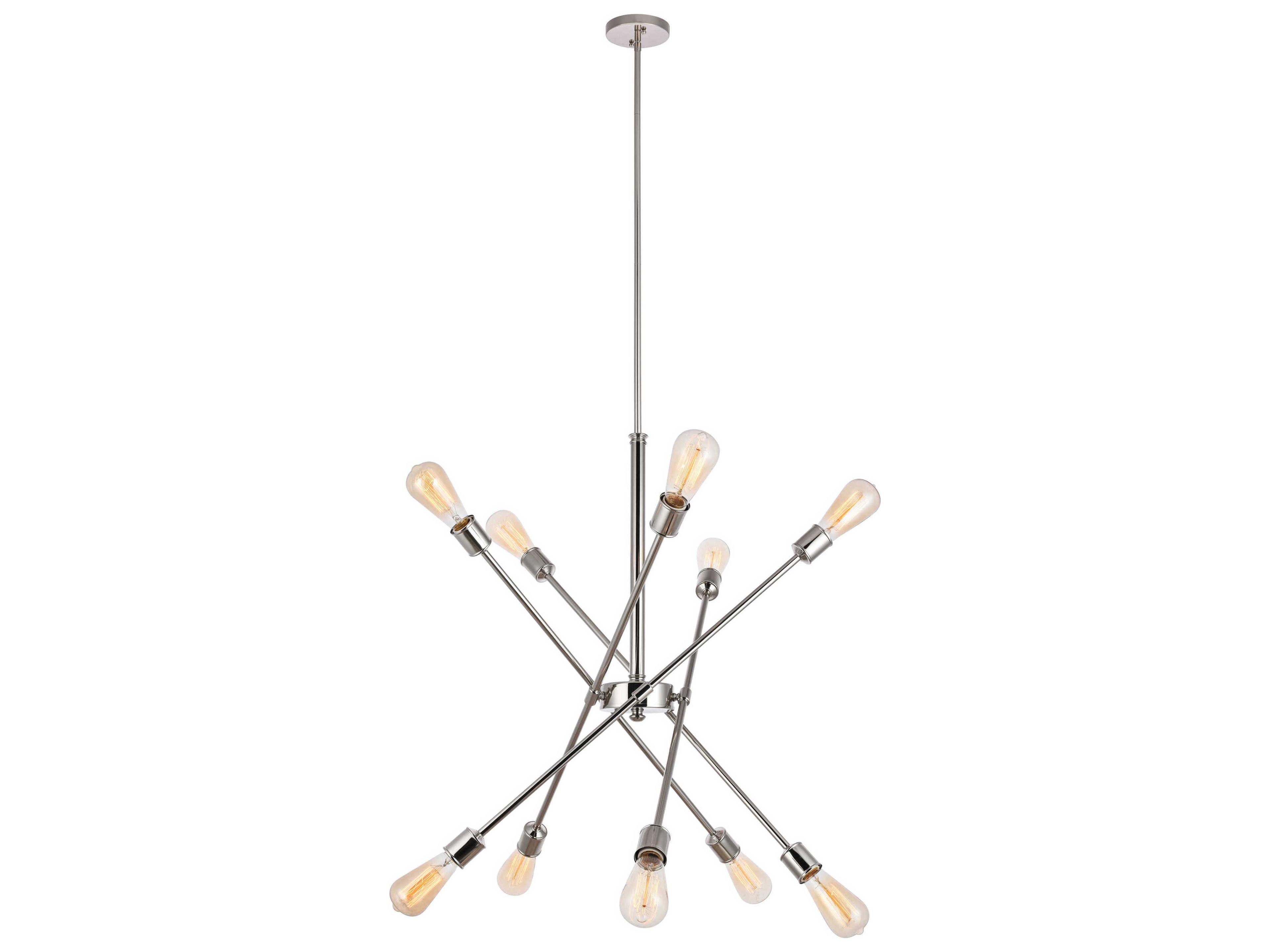 Axel 10-Light Polished Nickel Sputnik Pendant