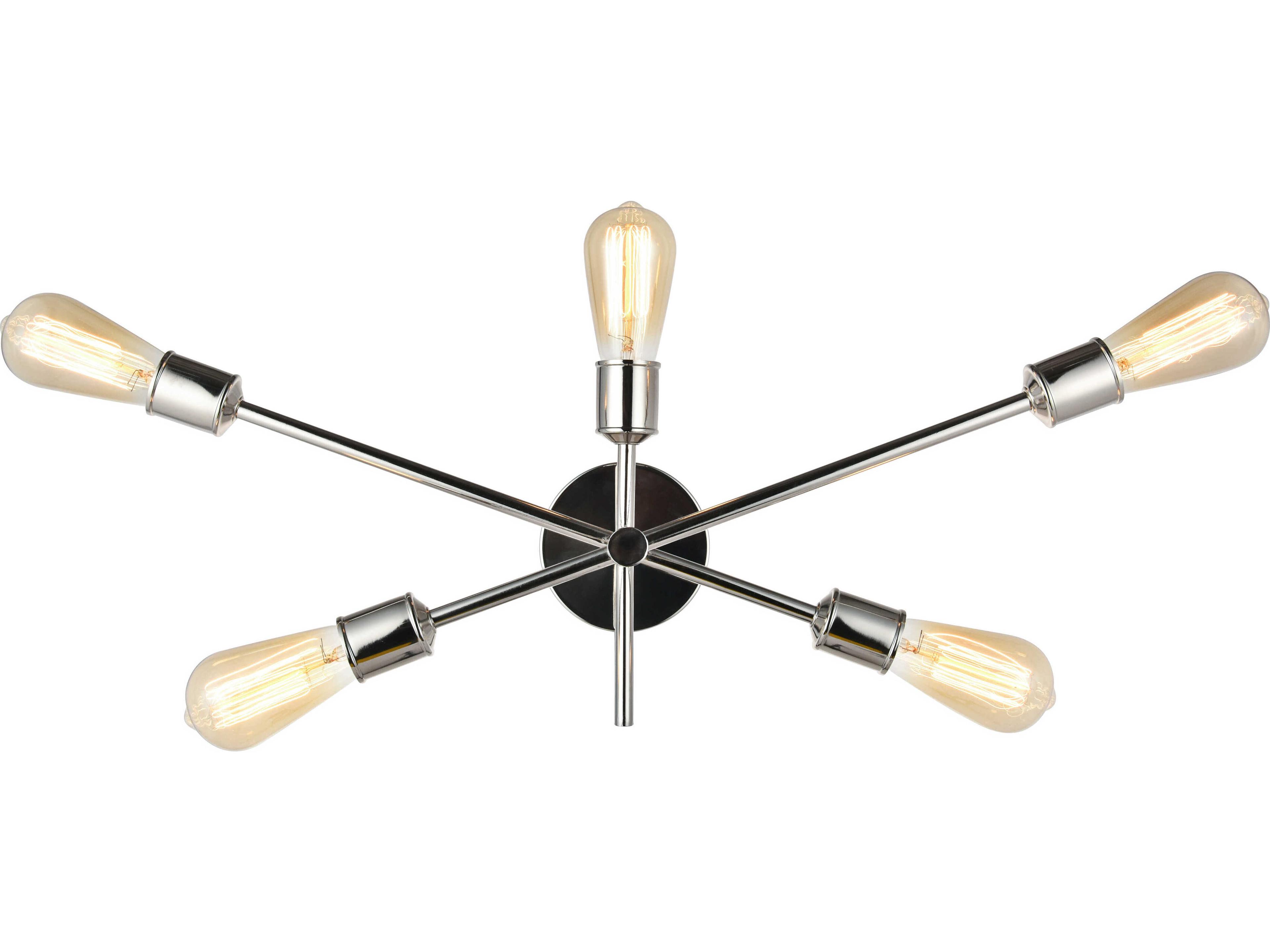 Axel 5-Light Polished Nickel Wall Sconce