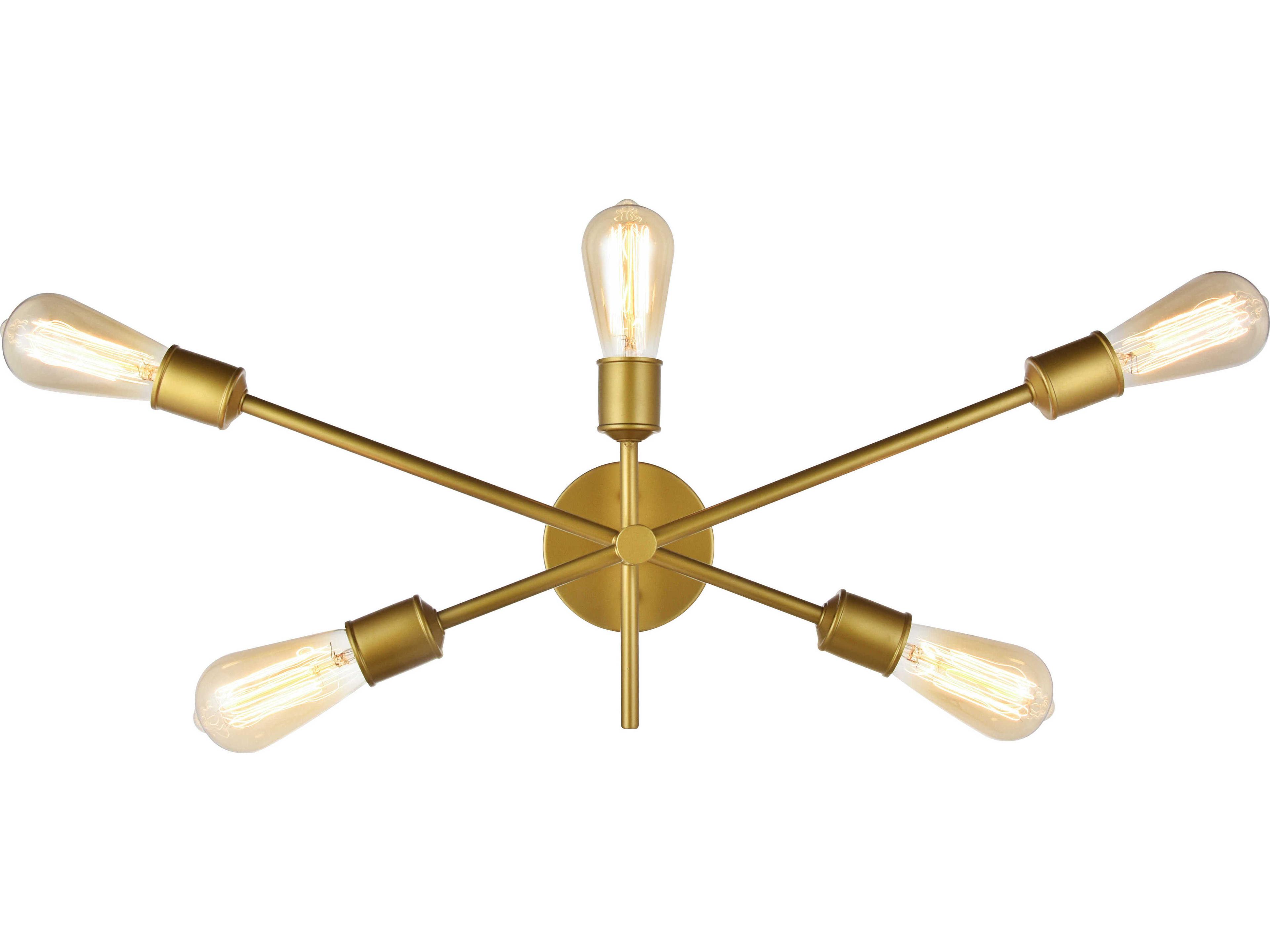 Axel 5-Light Brass Wall Sconce