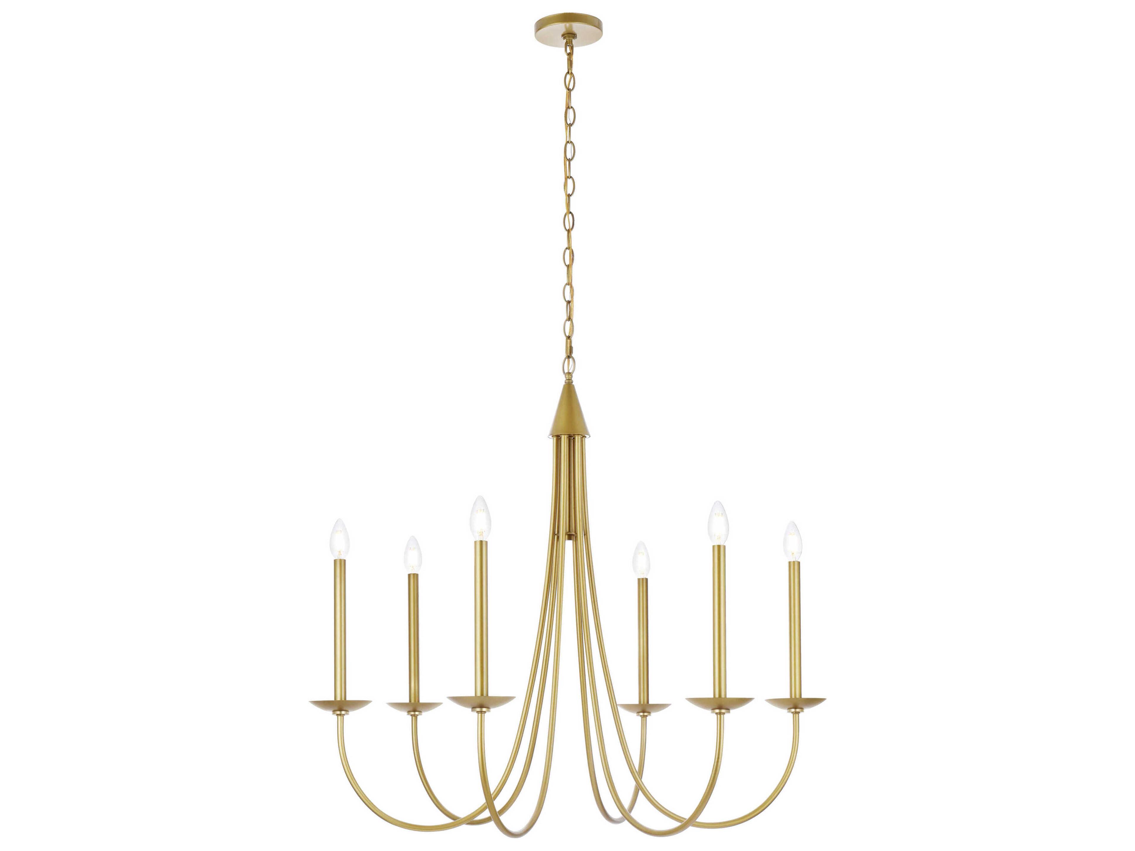 Cohen 6-Light Brass Chandelier
