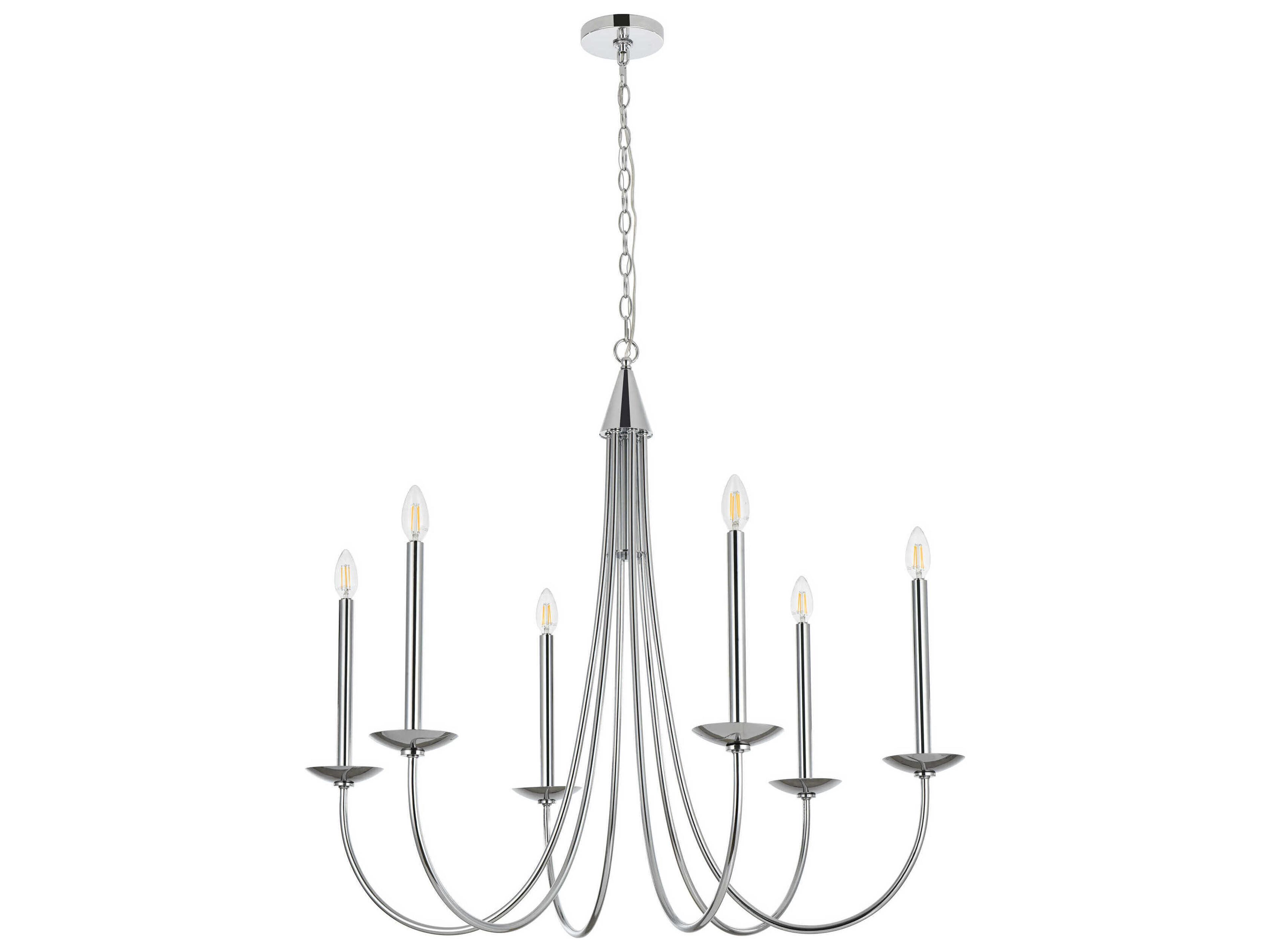 Elegant Lighting Cohen 6-Light Chrome Chandelier