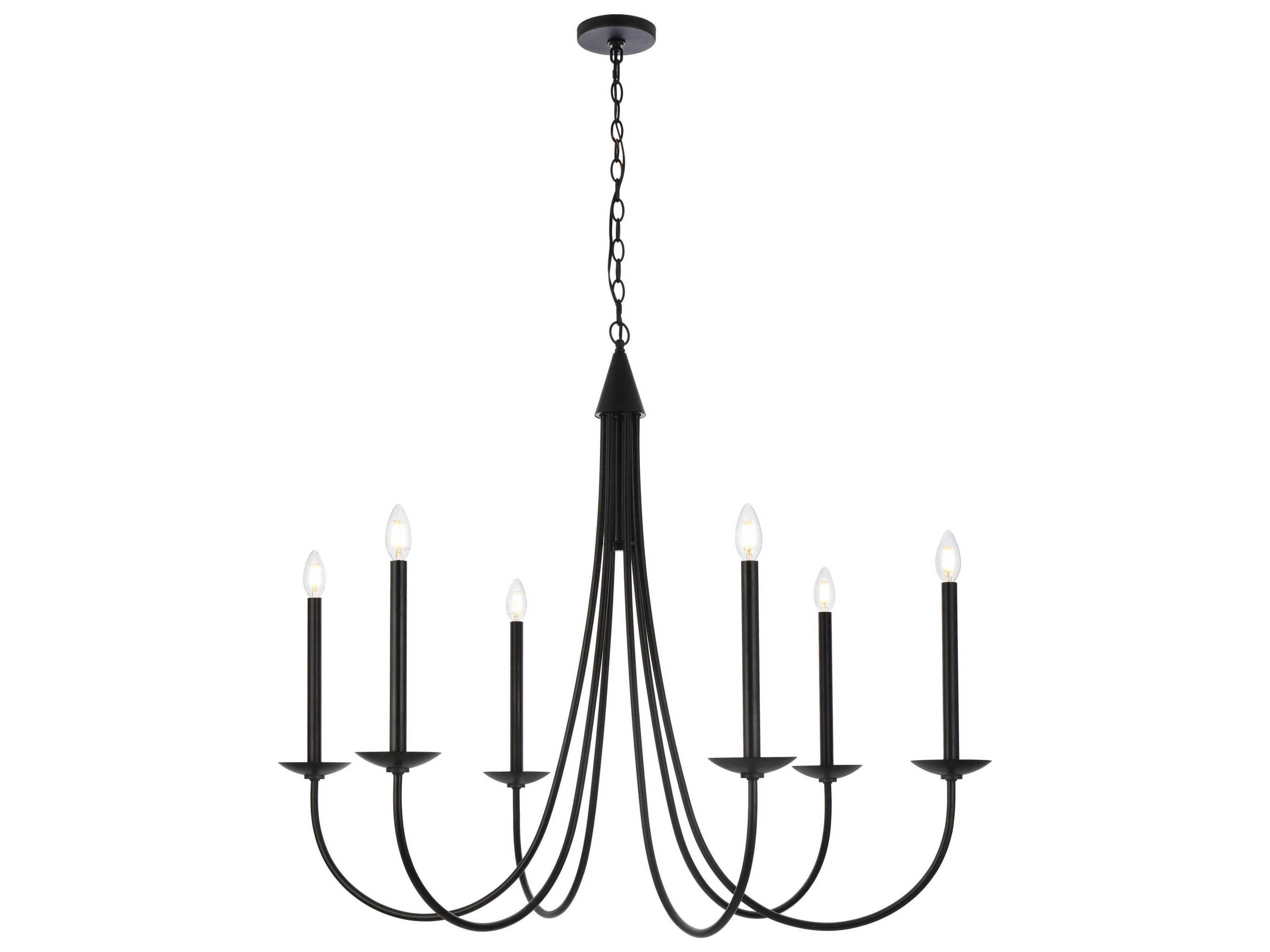 Cohen 6-Light Black Chandelier