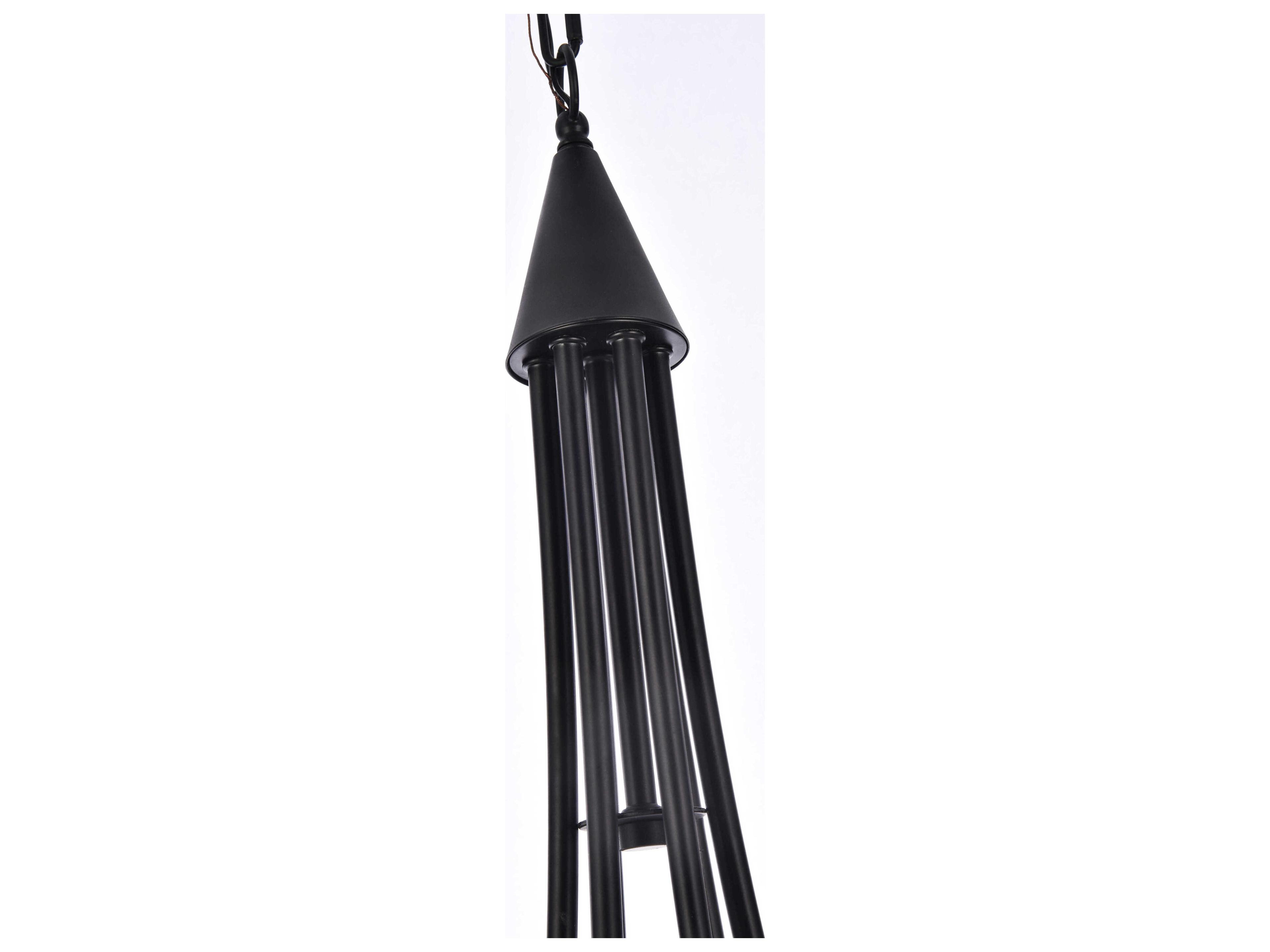 Elegant Lighting Cohen 6-Light Black Chandelier