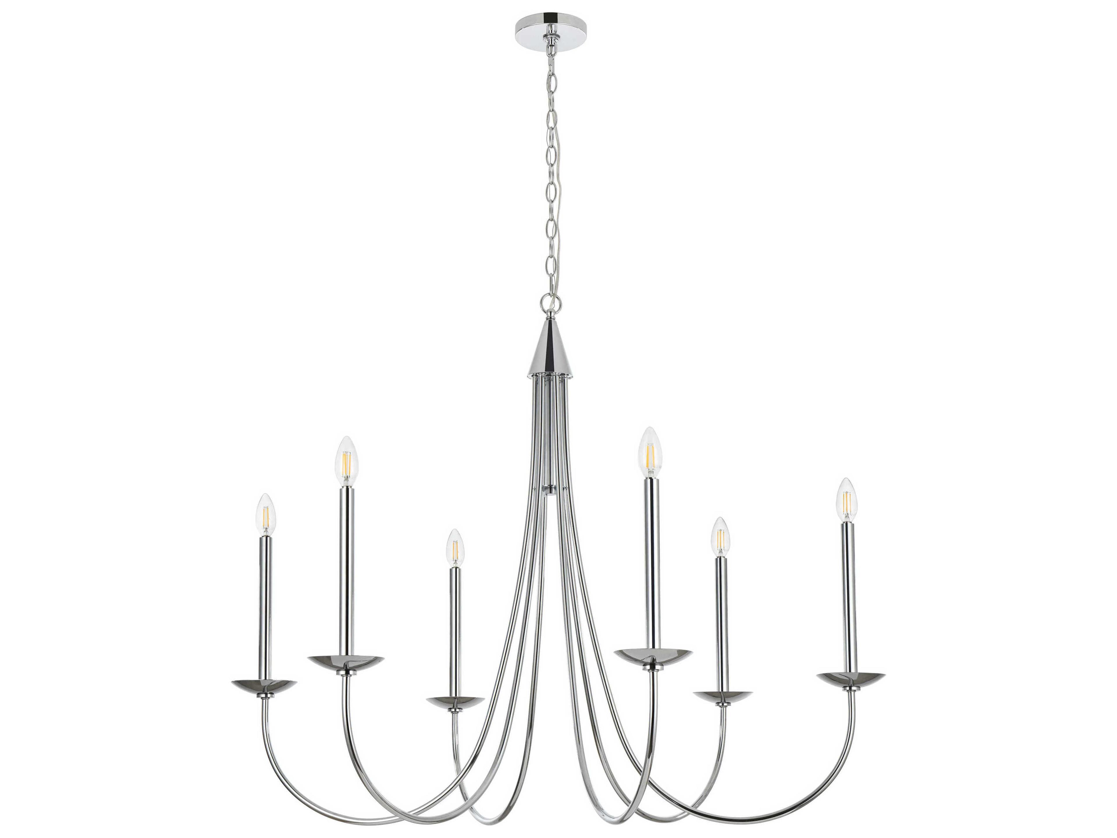 Elegant Lighting Cohen 6-Light Chrome Chandelier