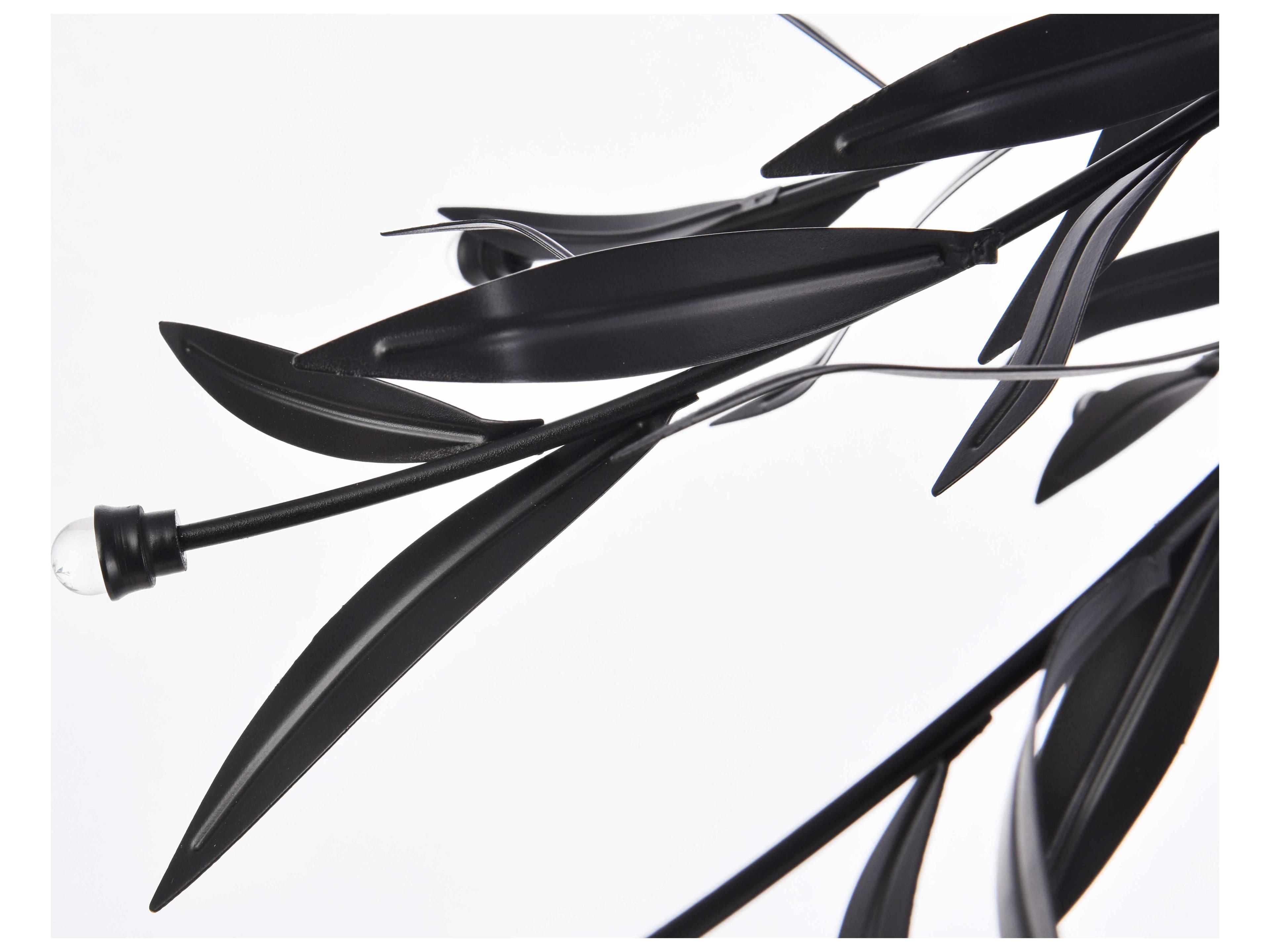 Elegant Lighting Priscilla 4-Light Black Crystal Semi Flush Mount