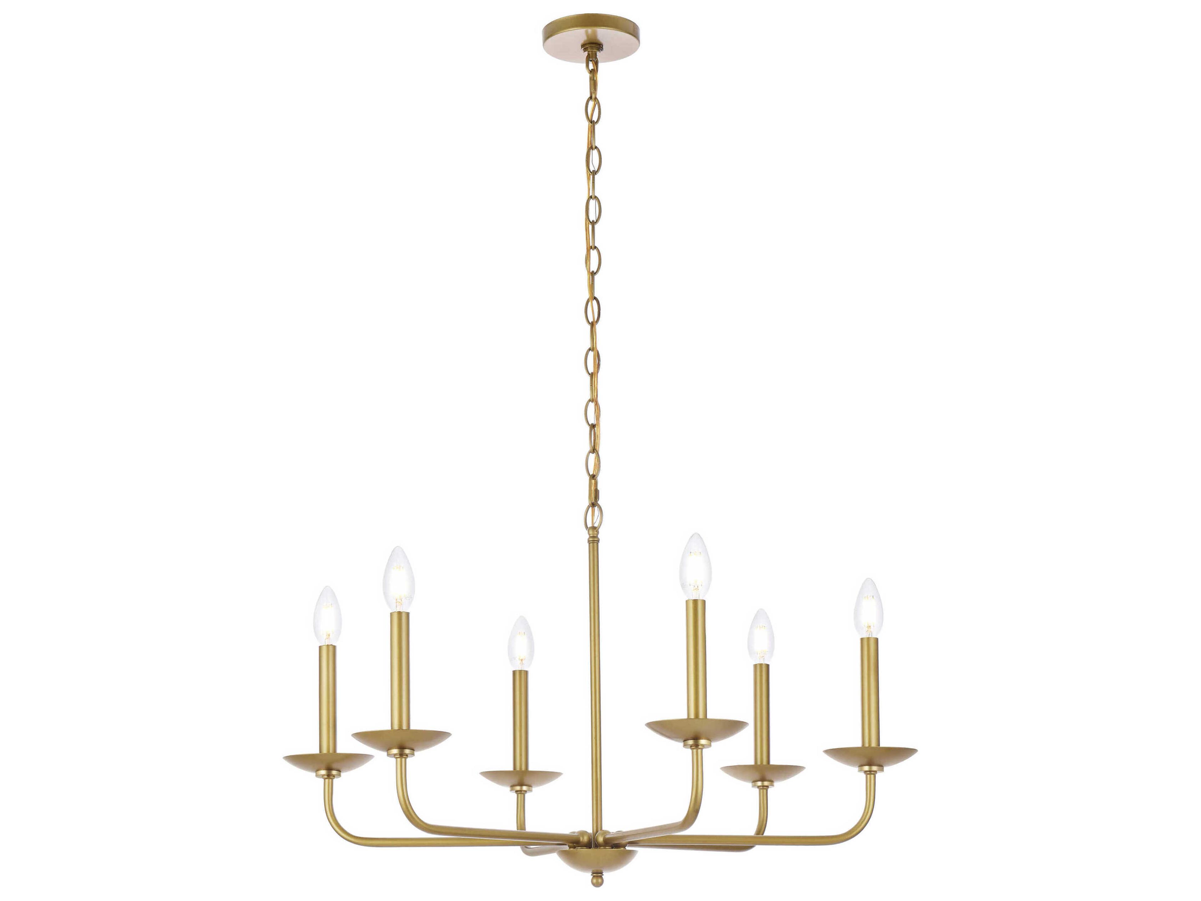 Cohen 6-Light Brass Chandelier